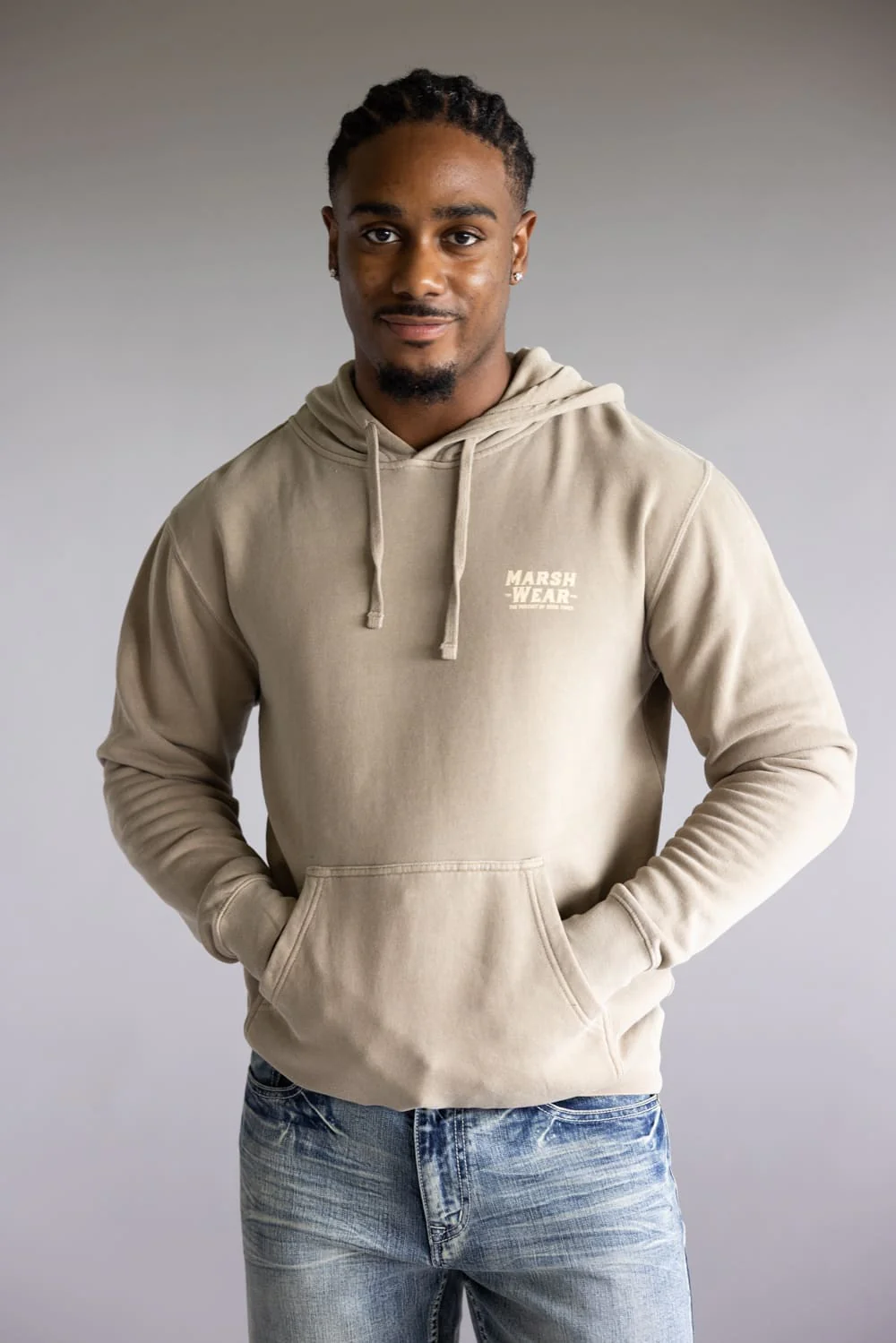 Marsh Wear Lookout Hoodie for Men in Light Brown | MWF1054-CRD - Image 2