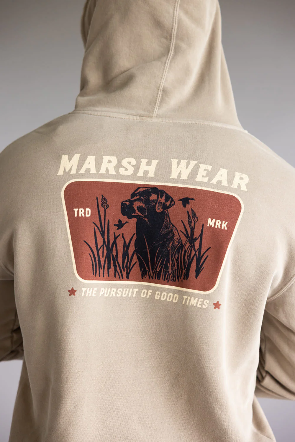 Marsh Wear Lookout Hoodie for Men in Light Brown | MWF1054-CRD - Image 3