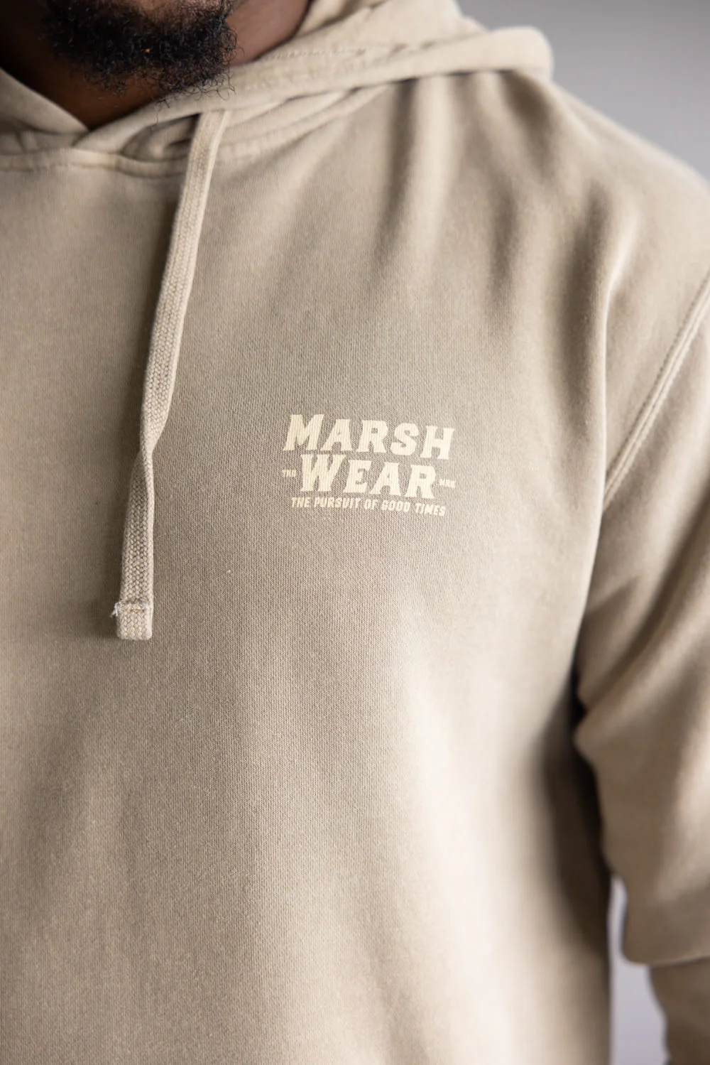 Marsh Wear Lookout Hoodie for Men in Light Brown | MWF1054-CRD - Image 5