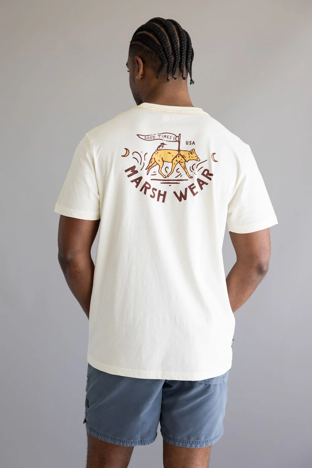 Marsh Wear Mission T-Shirt for Men in White | MWT1104-VINTAGE WHITE - Image 4