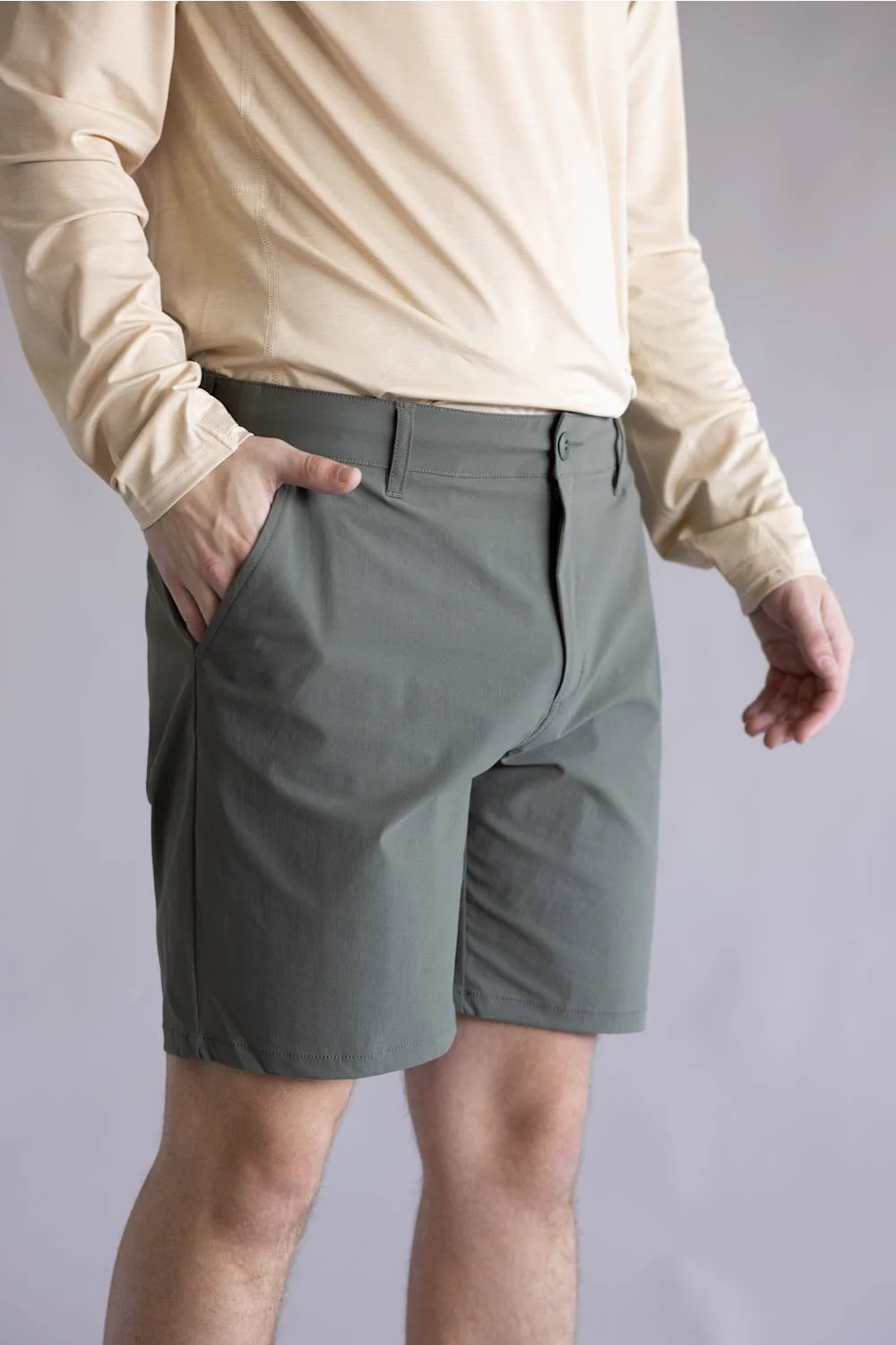 Marsh Wear Prime 8” Shorts for Men in Fossil | MWS3002-FOSSIL - Image 2