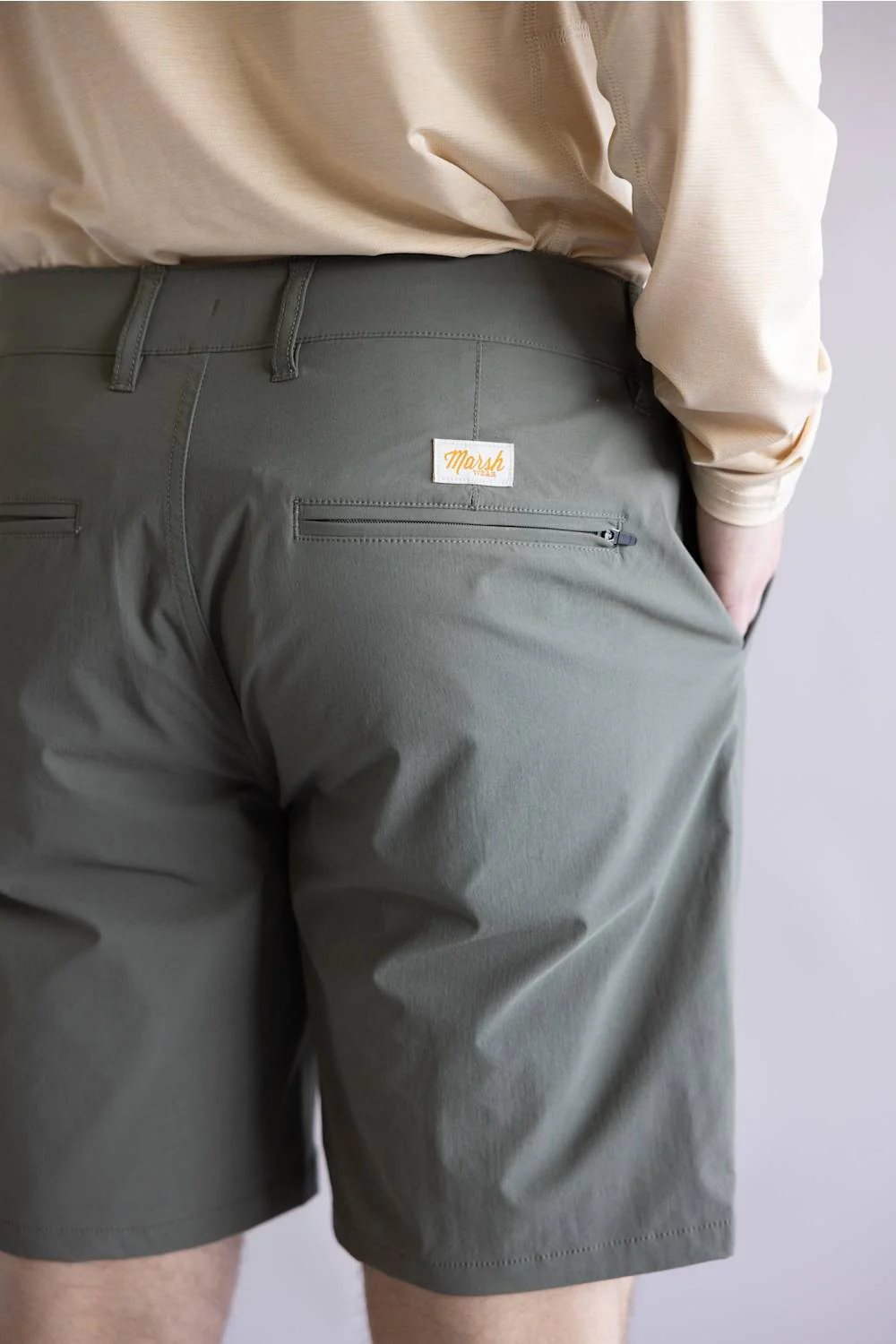 Marsh Wear Prime 8” Shorts for Men in Fossil | MWS3002-FOSSIL - Image 3