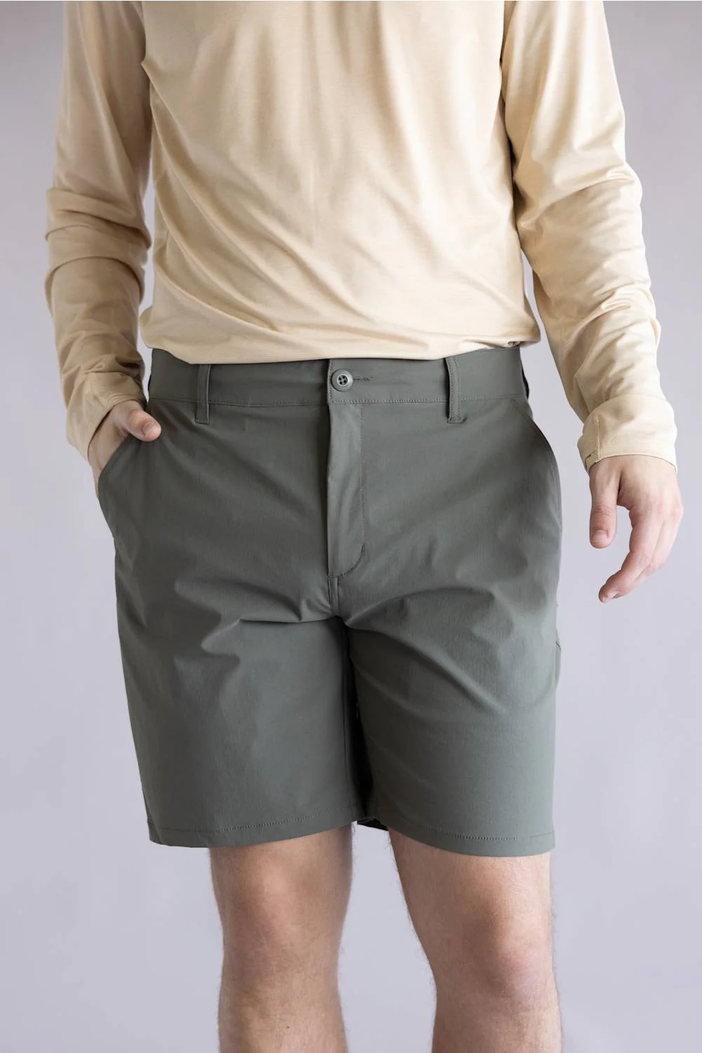 Marsh Wear Prime 8” Shorts for Men in Fossil | MWS3002-FOSSIL - Image 4