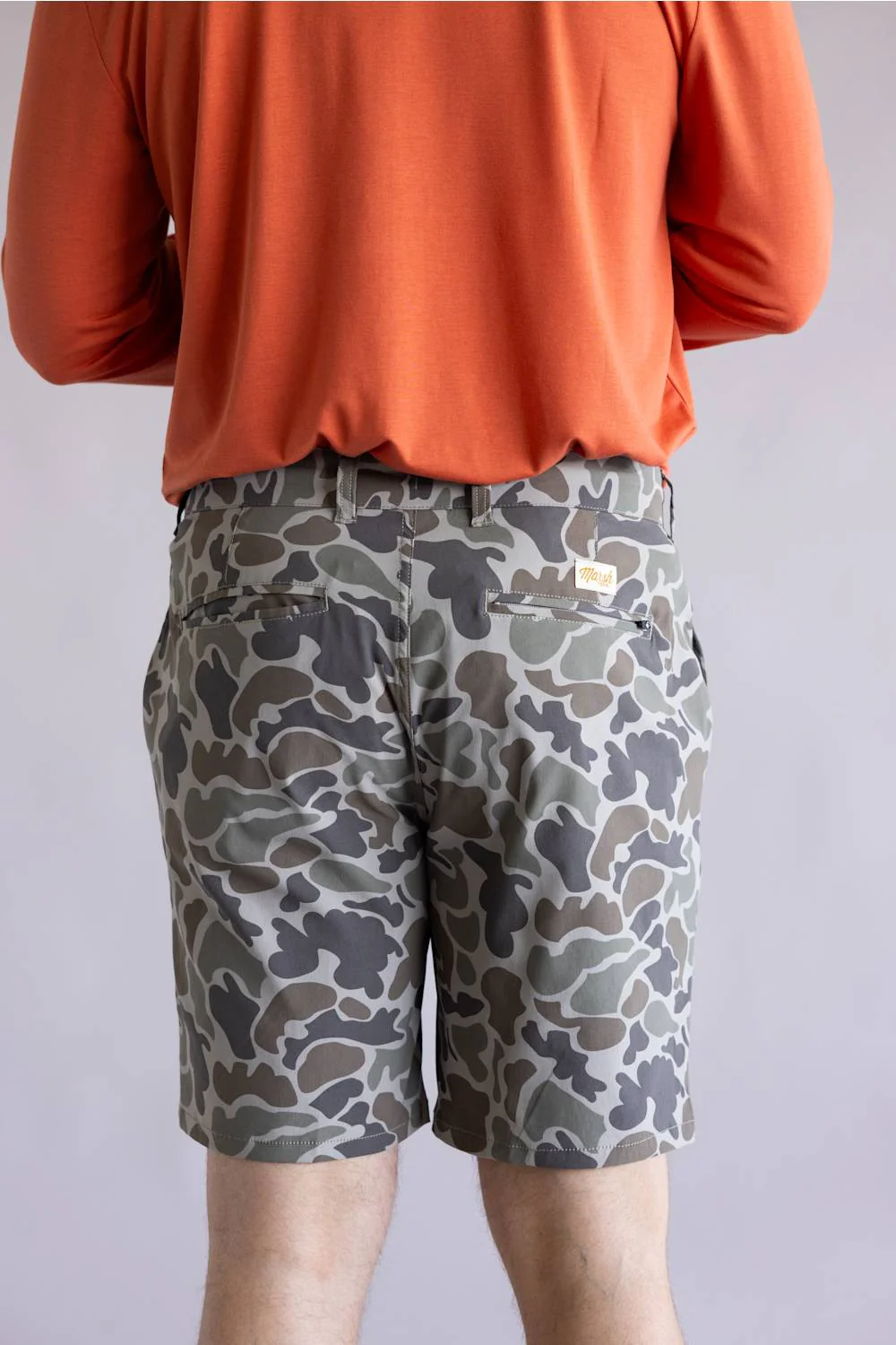 Marsh Wear Prime Hagood 8” Shorts for Men in Green Mallard Camo | MWS3007-DGMC-GREENCAMO - Image 3