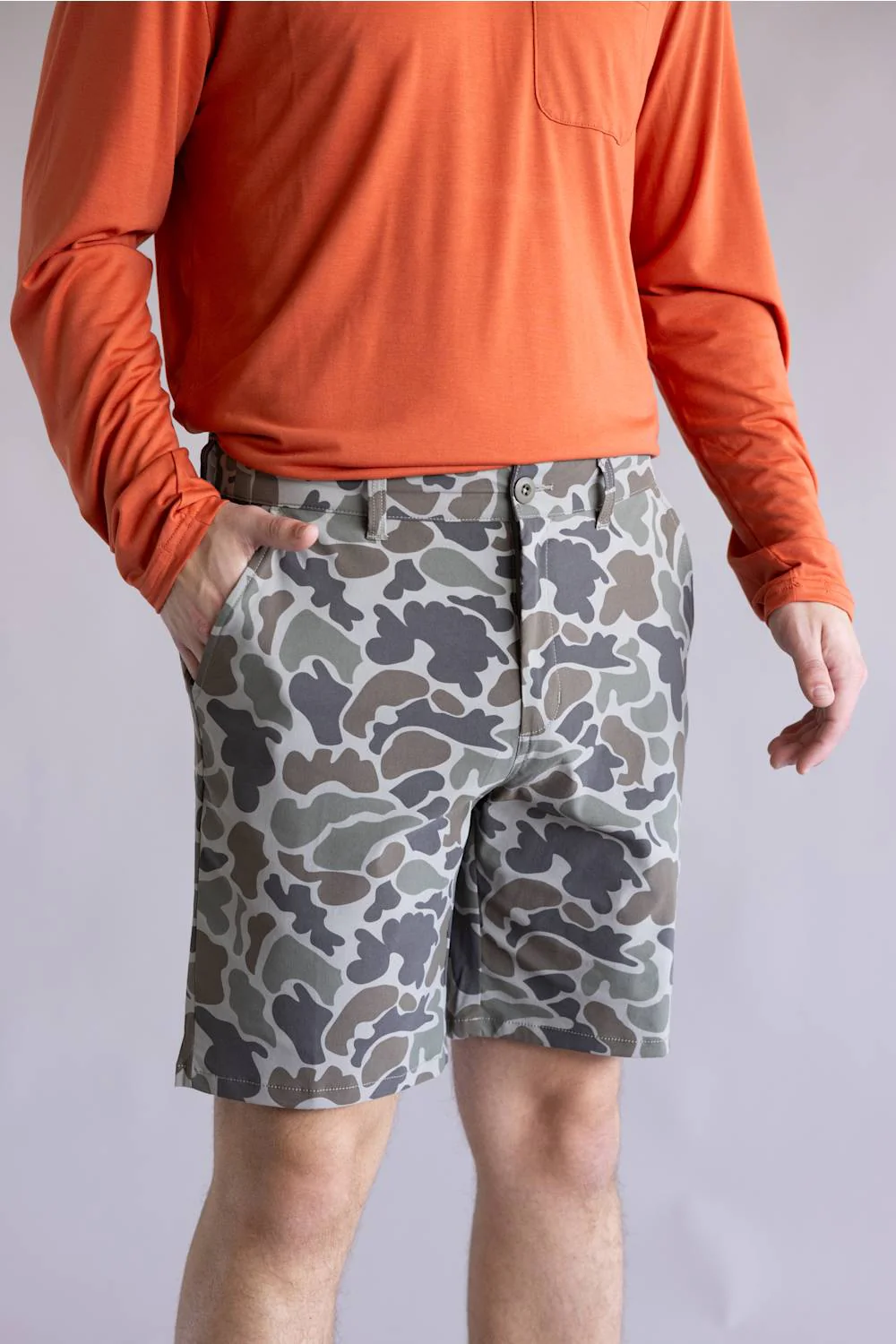 Marsh Wear Prime Hagood 8” Shorts for Men in Green Mallard Camo | MWS3007-DGMC-GREENCAMO - Image 4