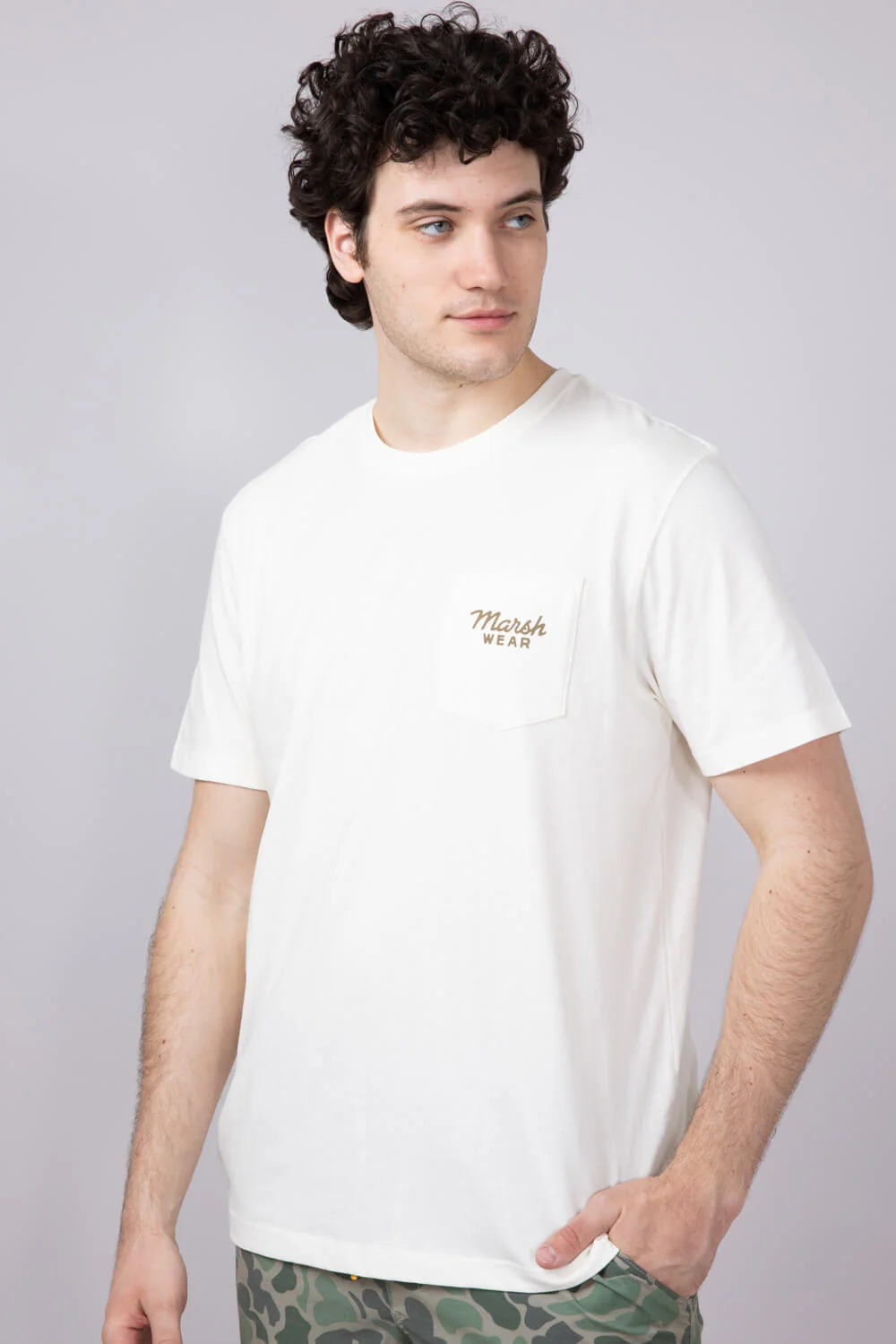 Marsh Wear Release Fish T-Shirt for Men in Vintage White | MWT1093-VWHT - Image 2