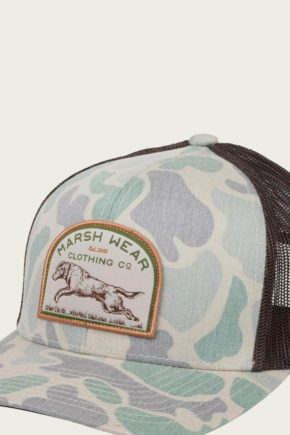 Marsh Wear Retriever Camo Trucker Hat for Men in Green | MWC1038-GRCM-GREENCAMO - Image 2