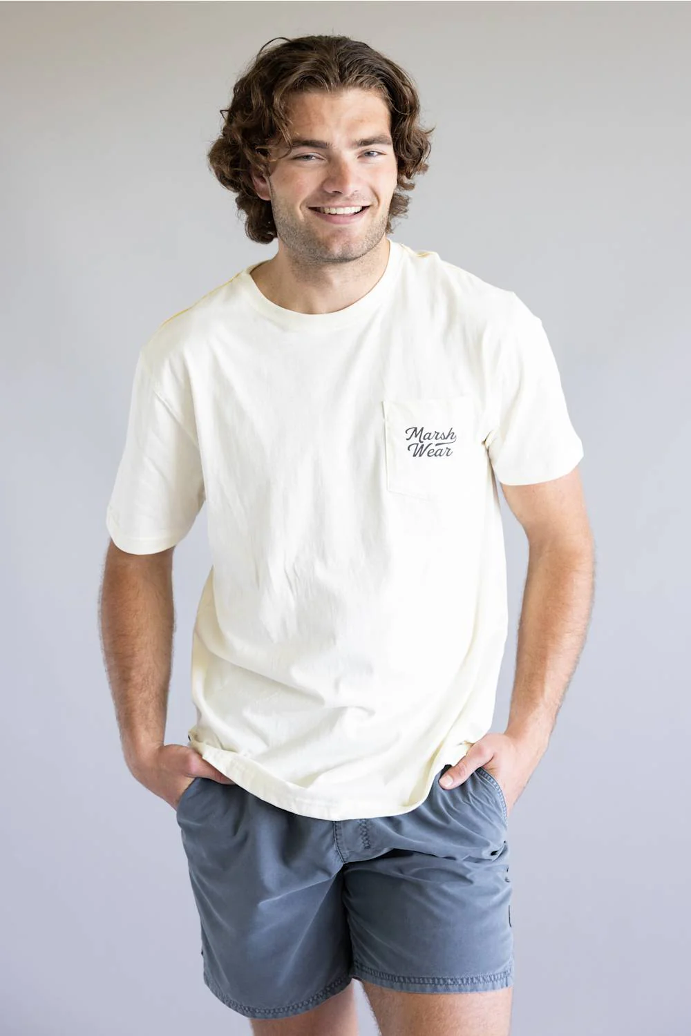 Marsh Wear Roadside Logo T-Shirt for Men in White | MWT1090-VWHT - Image 2
