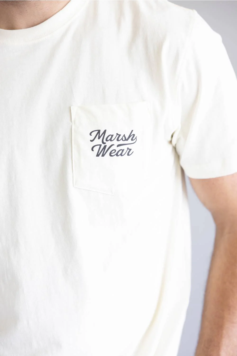 Marsh Wear Roadside Logo T-Shirt for Men in White | MWT1090-VWHT - Image 3