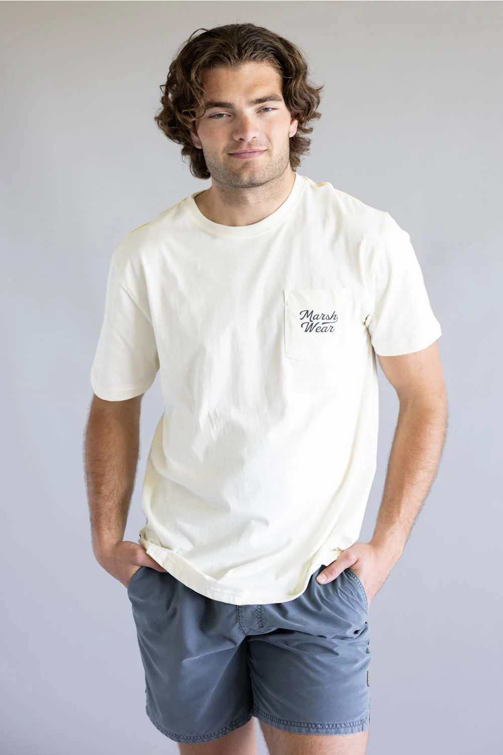 Marsh Wear Roadside Logo T-Shirt for Men in White | MWT1090-VWHT - Image 5