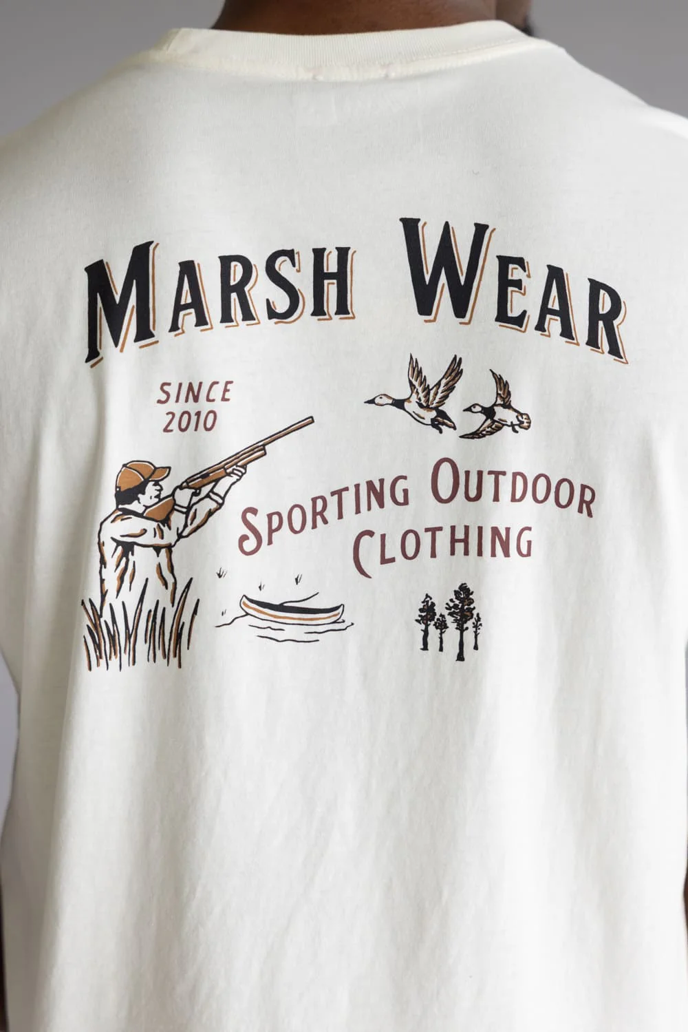 Marsh Wear Sportsman T-Shirt for Men in Vintage White | MWT1101-VWHT - Image 4