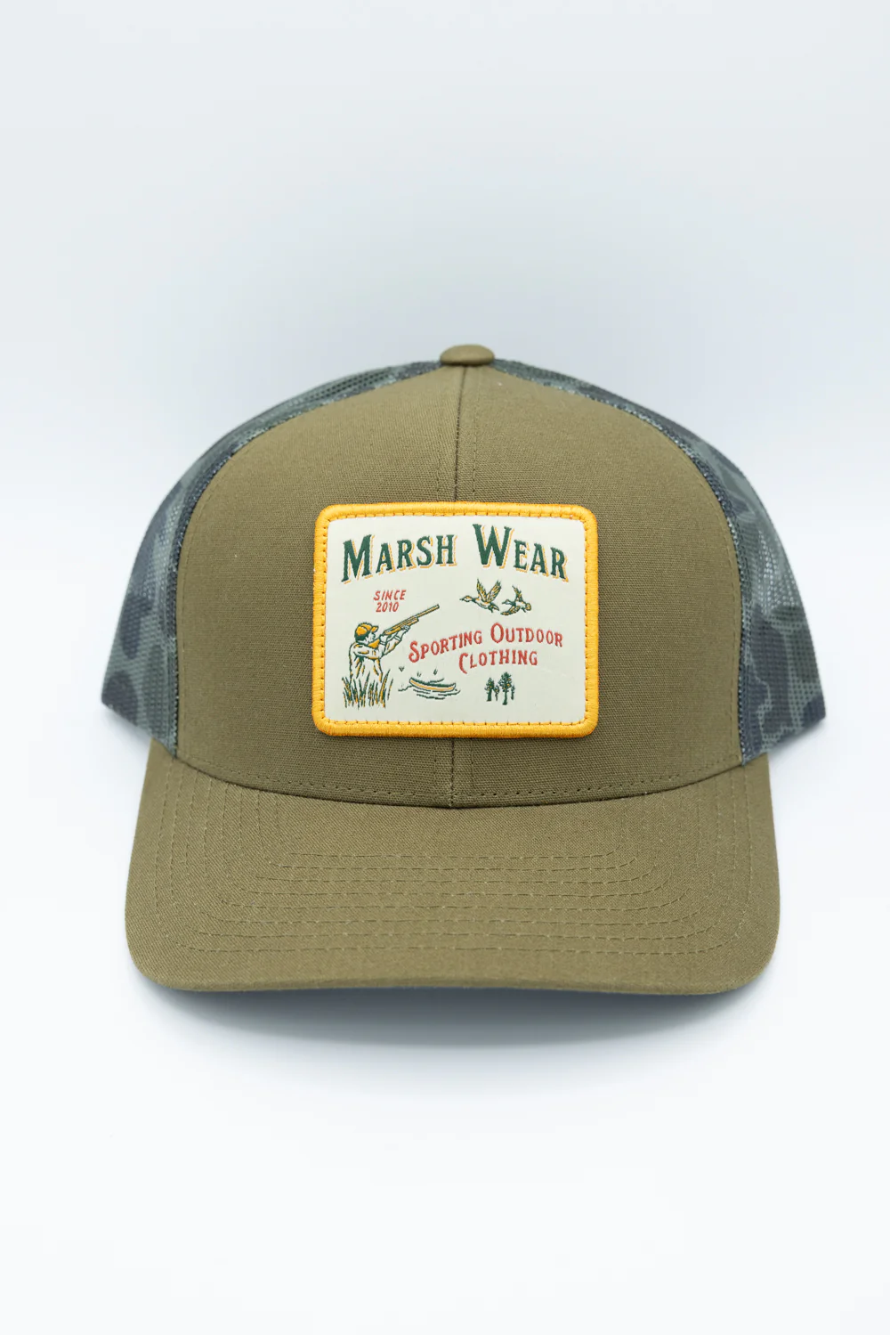 Marsh Wear Sportsman Trucker Hat for Men in Olive Green | MWC1075-OLI - Image 2
