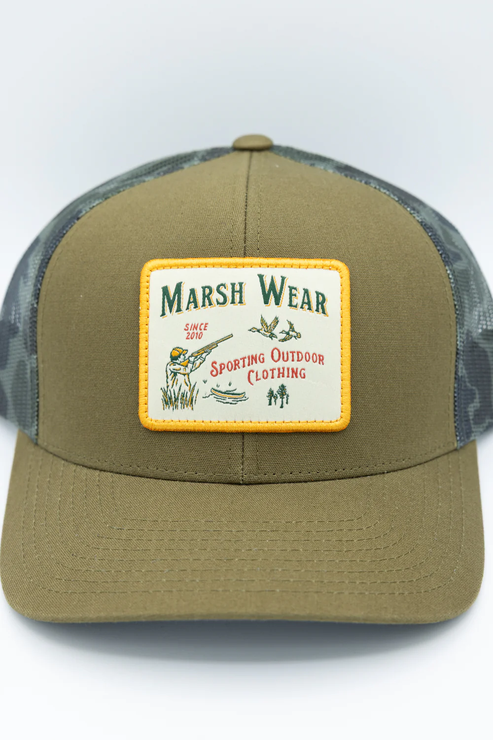 Marsh Wear Sportsman Trucker Hat for Men in Olive Green | MWC1075-OLI - Image 4