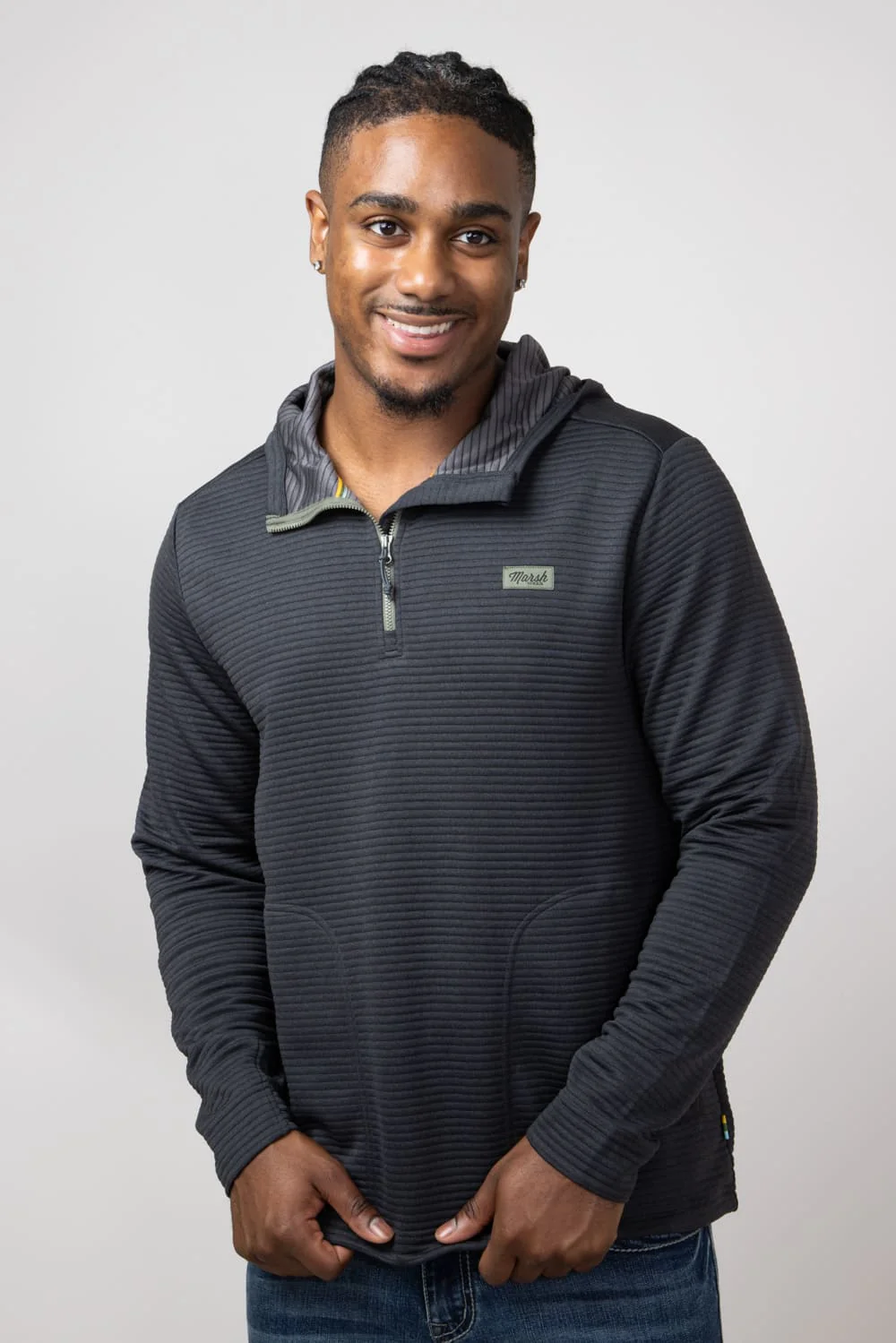 Marsh Wear Sullivan Tech Hoodie for Men in Black | MWF1025-BLK - Image 4