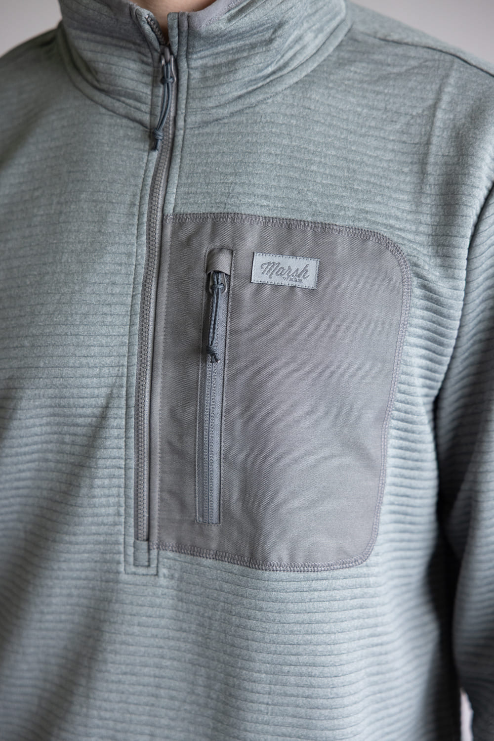 Marsh Wear Sullivan ¼ Zip Pullover for Men in Steel | MWF1057-STL - Image 3