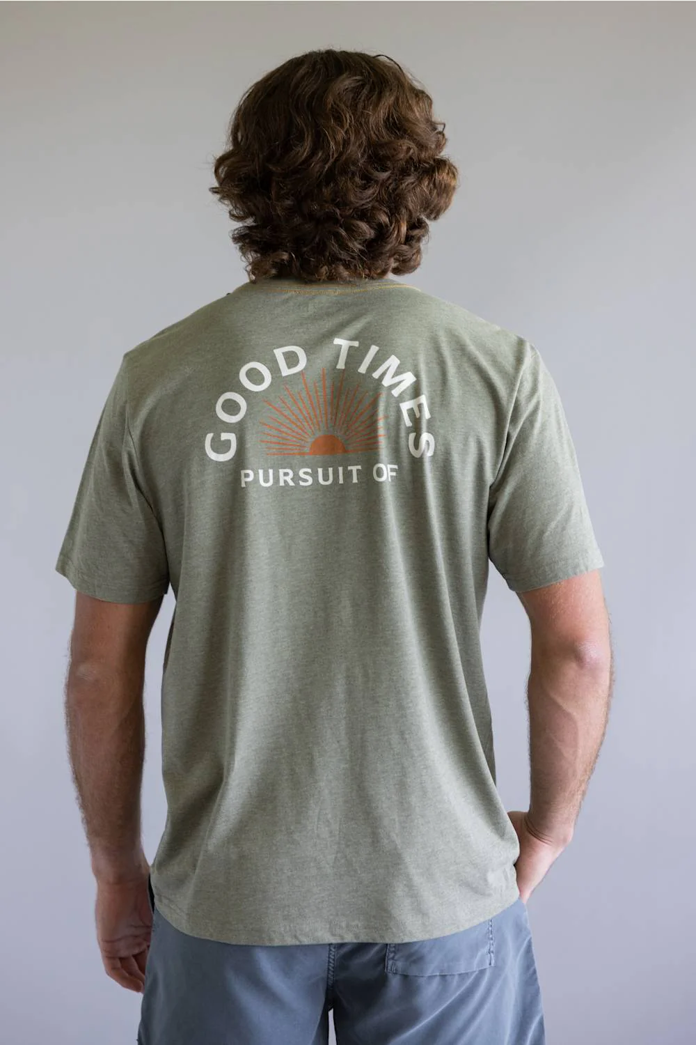 Marsh Wear Sunup T-Shirt for Men in Fossil Heather | MWT3099-FOSSIL HEATHER - Image 4
