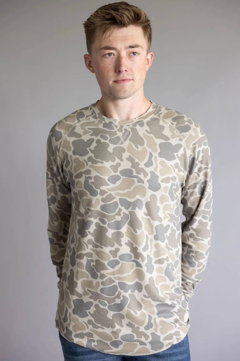 Marsh Wear Surfside Waffle Shirt for Men in Khaki Mallard Camo | MWK2047-KHMC - Image 4