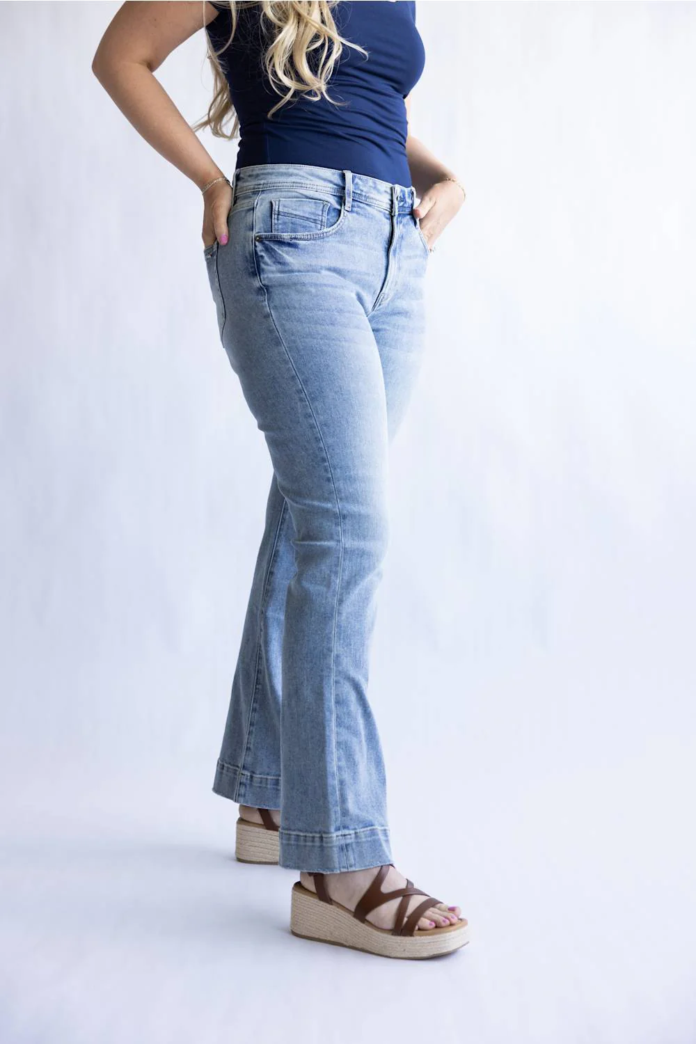 Mica High Rise Bootcut Trouser Jeans for Women | MDP-B3663A - Image 2