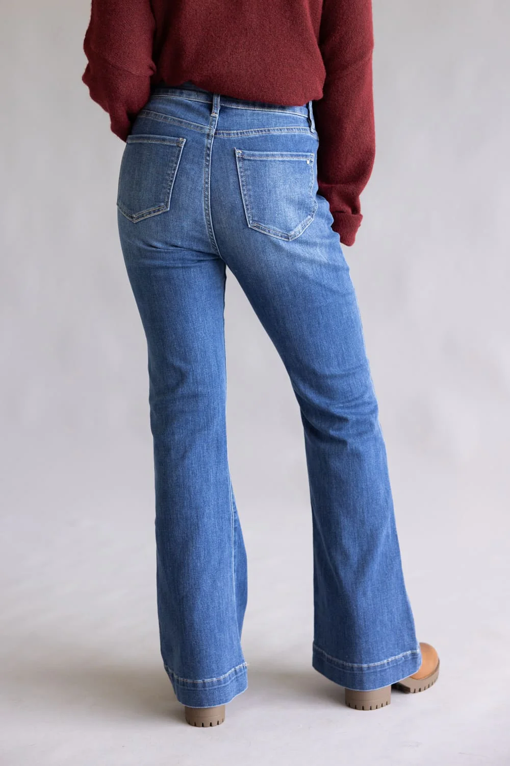 Mica High Rise Flare Trouser Jeans for Women | MDP-F3630 - Image 4