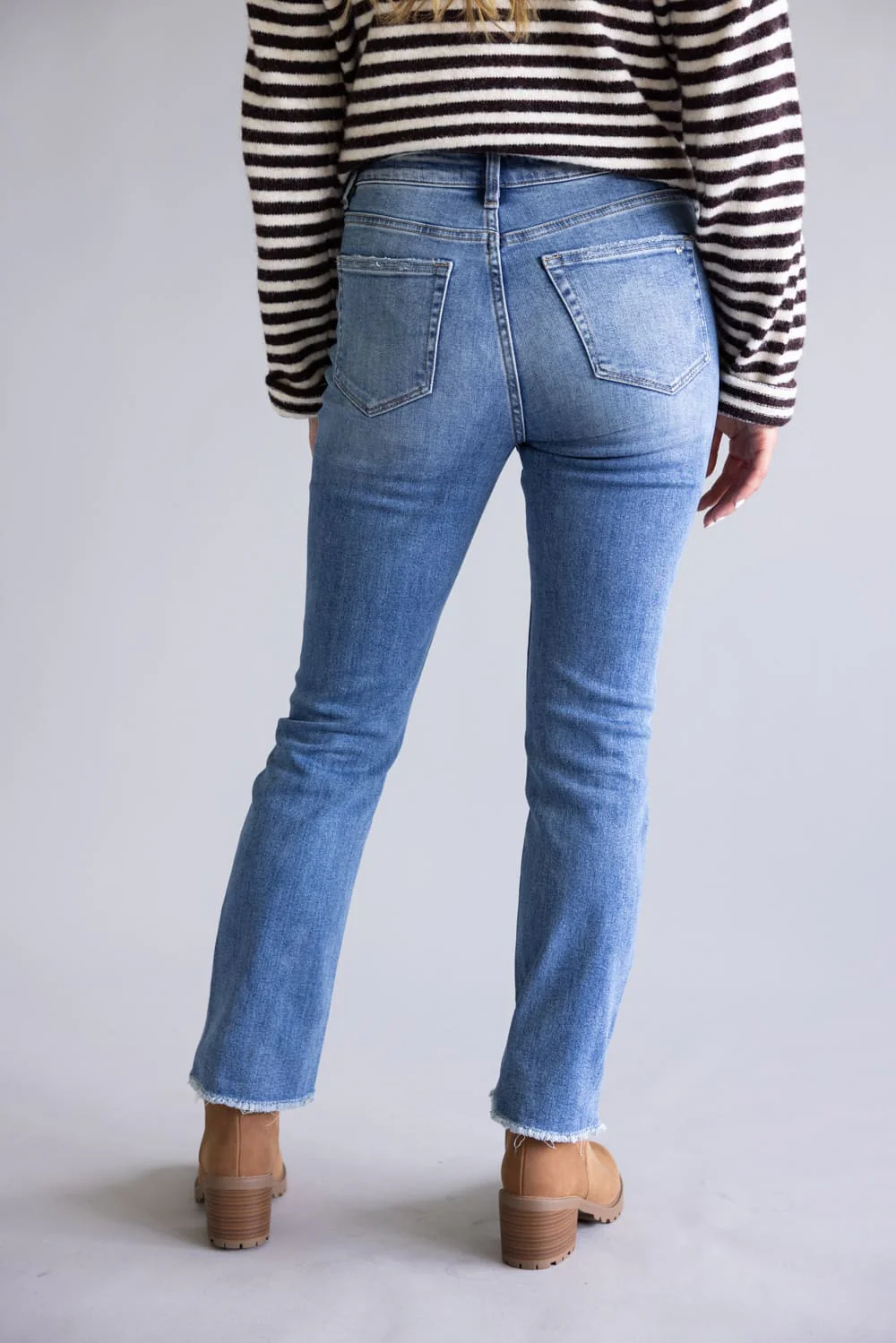Mica High Rise Straight Crop Jeans for Women | MDP-T1280 - Image 4