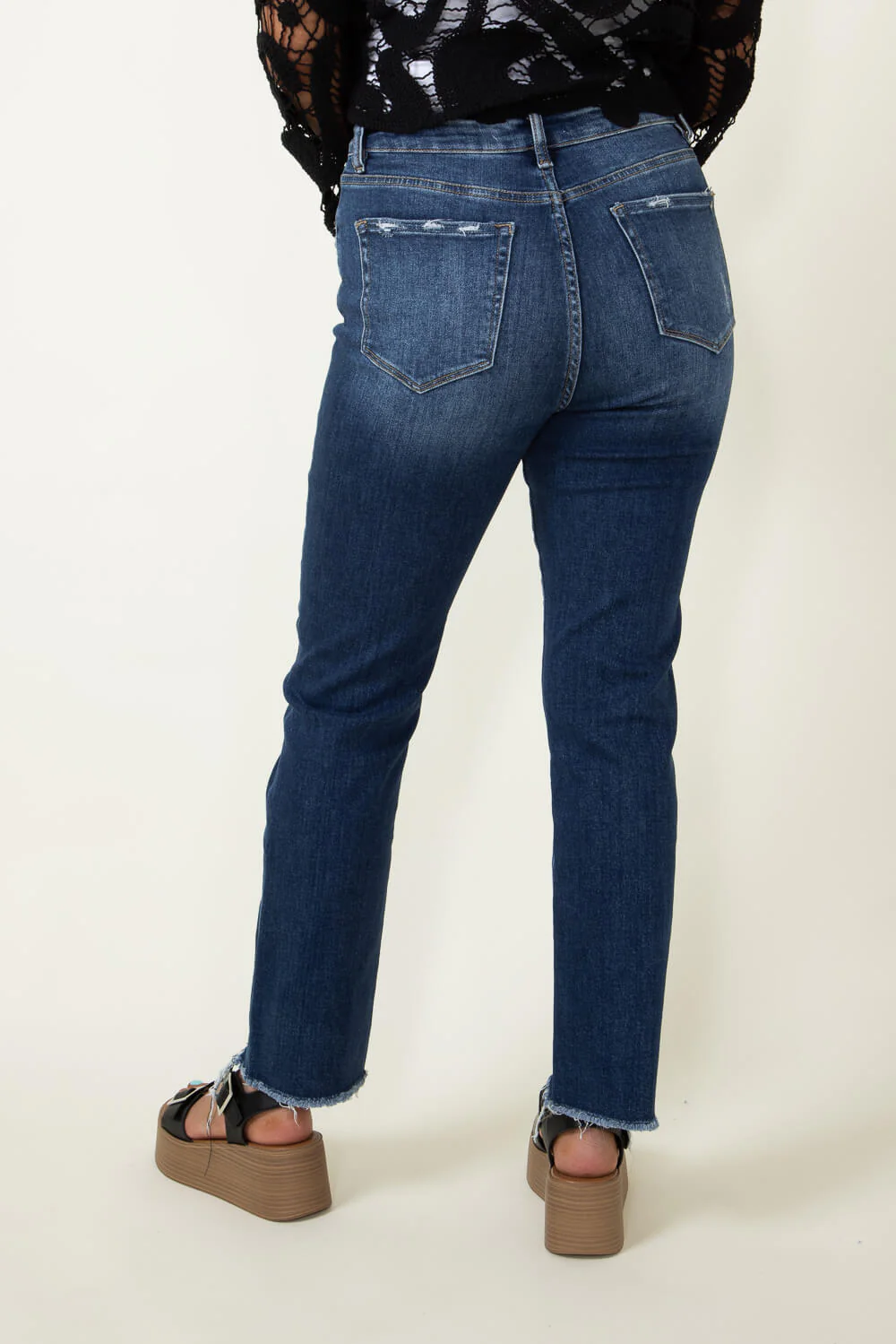 Mica Super High Rise Straight Jeans for Women | MDP-T1280DK - Image 3