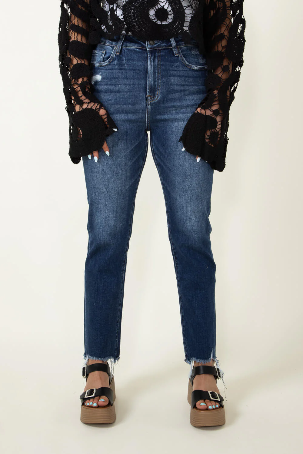 Mica Super High Rise Straight Jeans for Women | MDP-T1280DK - Image 4
