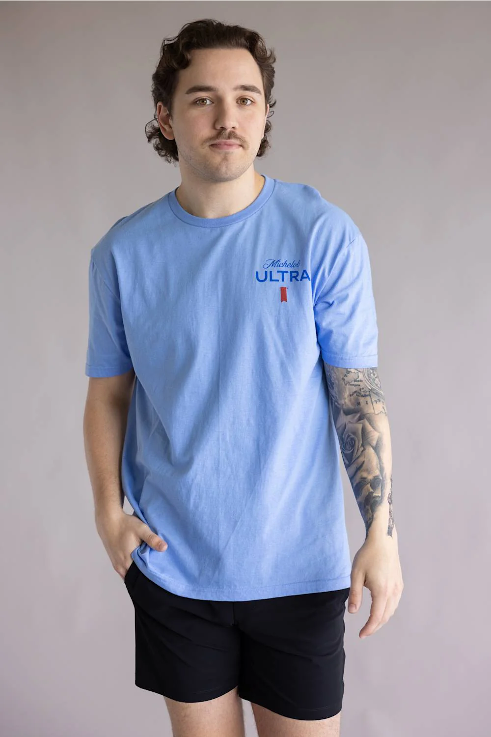Michelob Ultra First Round T-Shirt for Men in Carolina Blue | 6838-CAROLINABLUE - Image 5