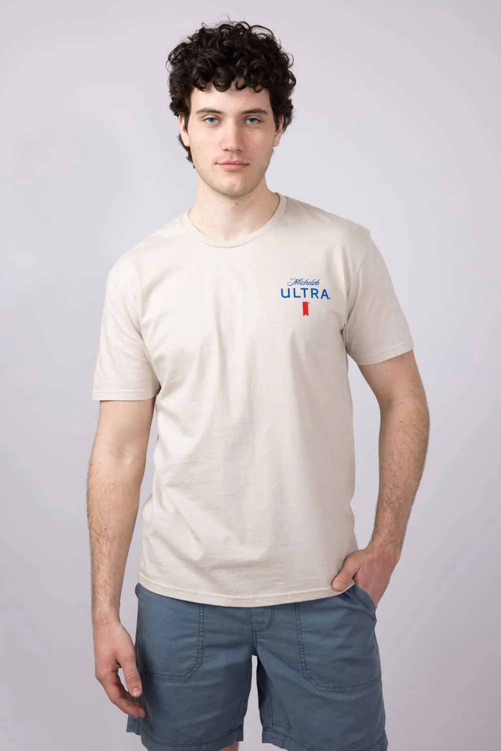 Michelob Ultra Golf T-Shirt for Men in Sand | 2332-SAND - Image 3