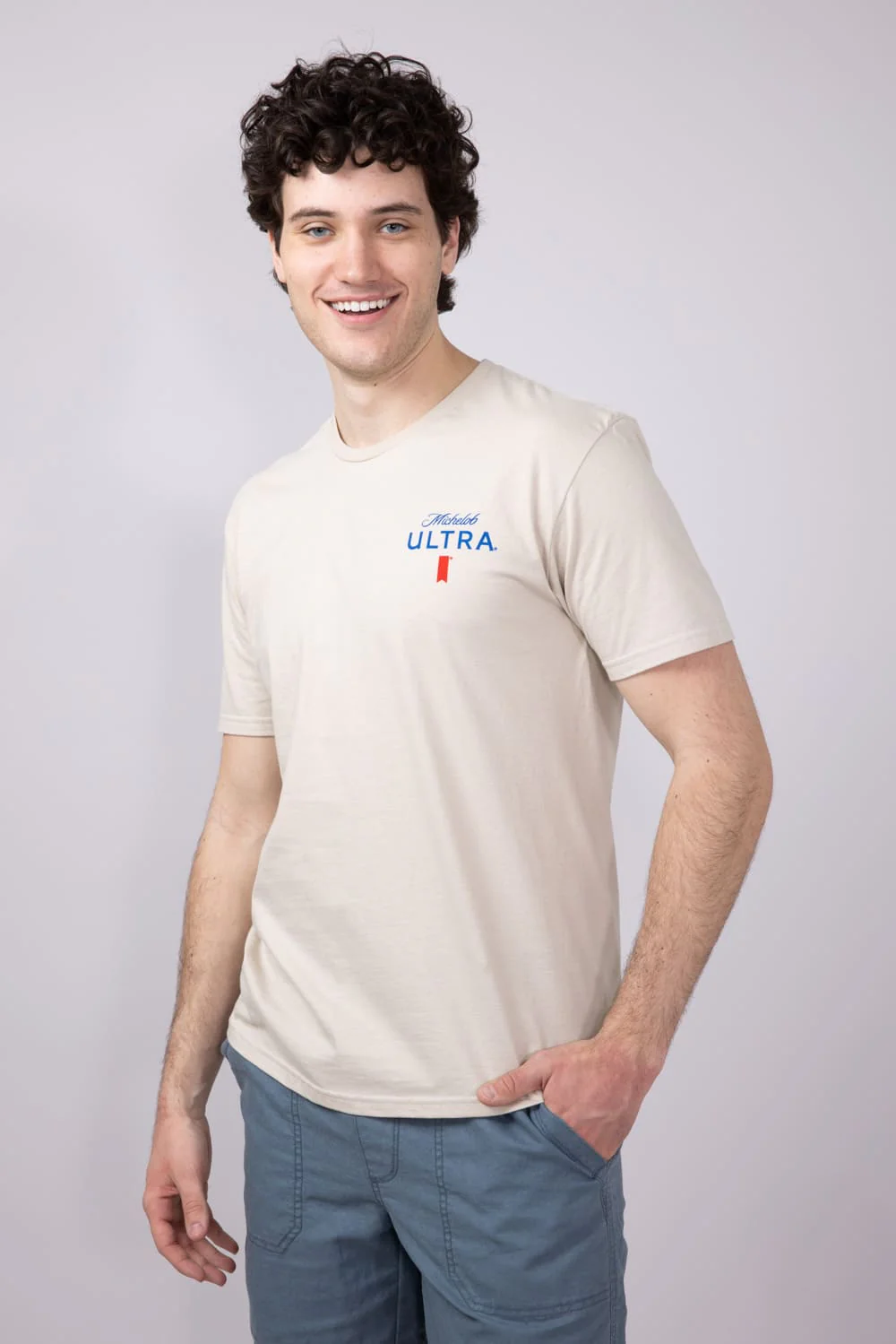 Michelob Ultra Golf T-Shirt for Men in Sand | 2332-SAND - Image 4