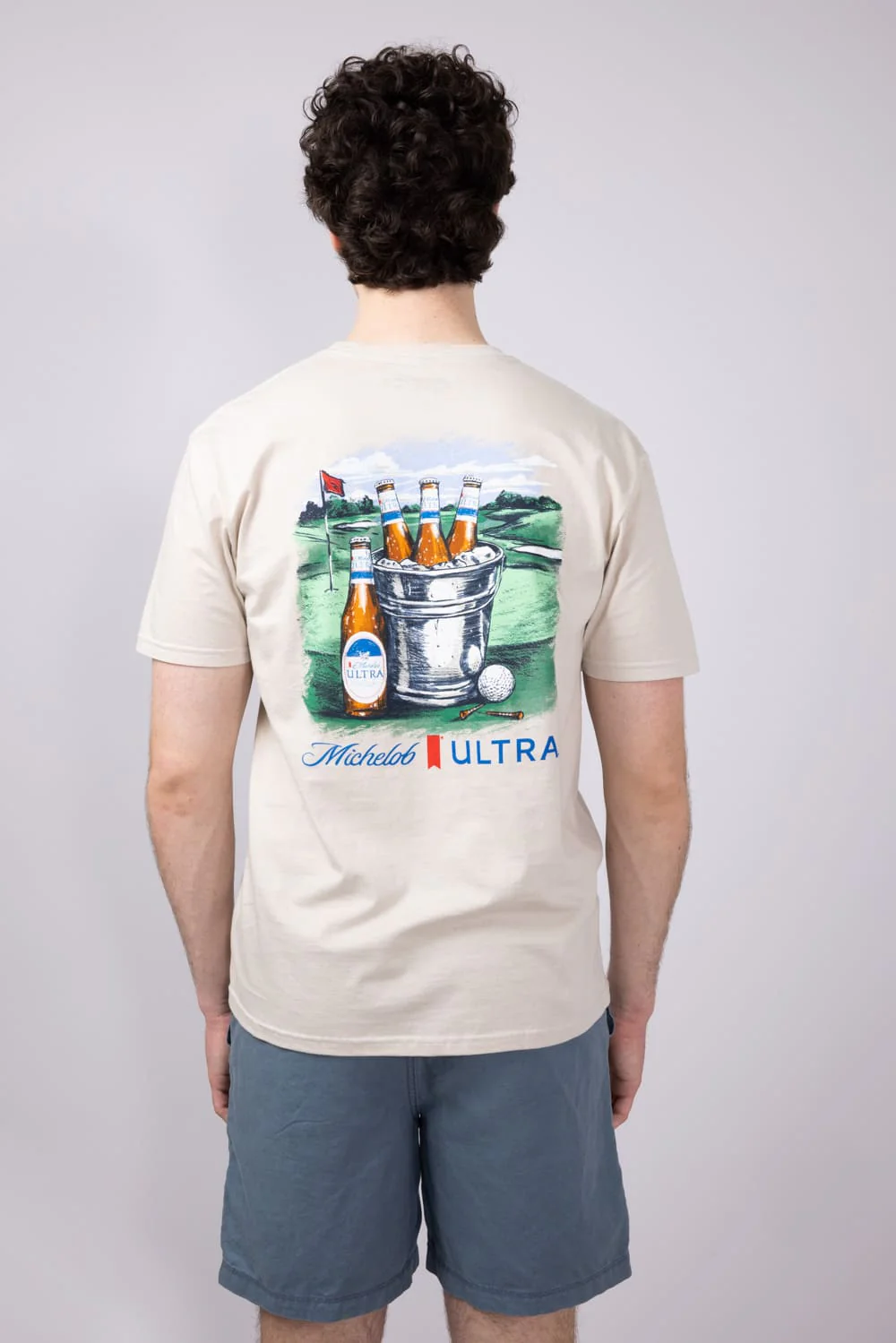 Michelob Ultra Golf T-Shirt for Men in Sand | 2332-SAND - Image 5