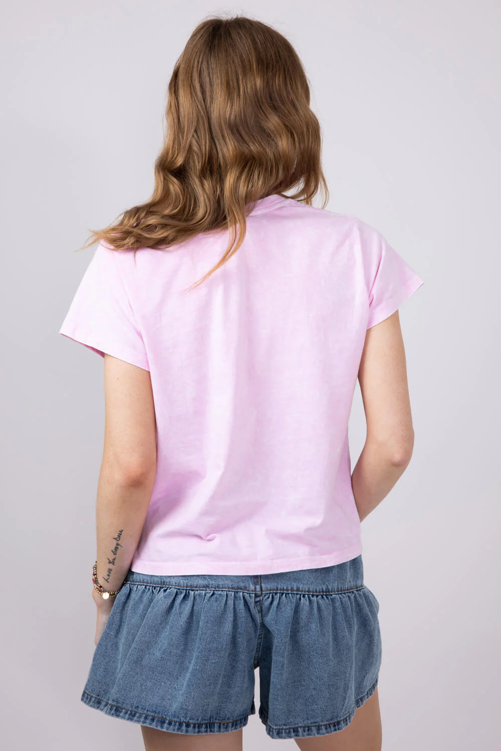 Michigan Cherry Graphic T-Shirt for Women in Pink | H7023TK-BEGONIAPINK - Image 3
