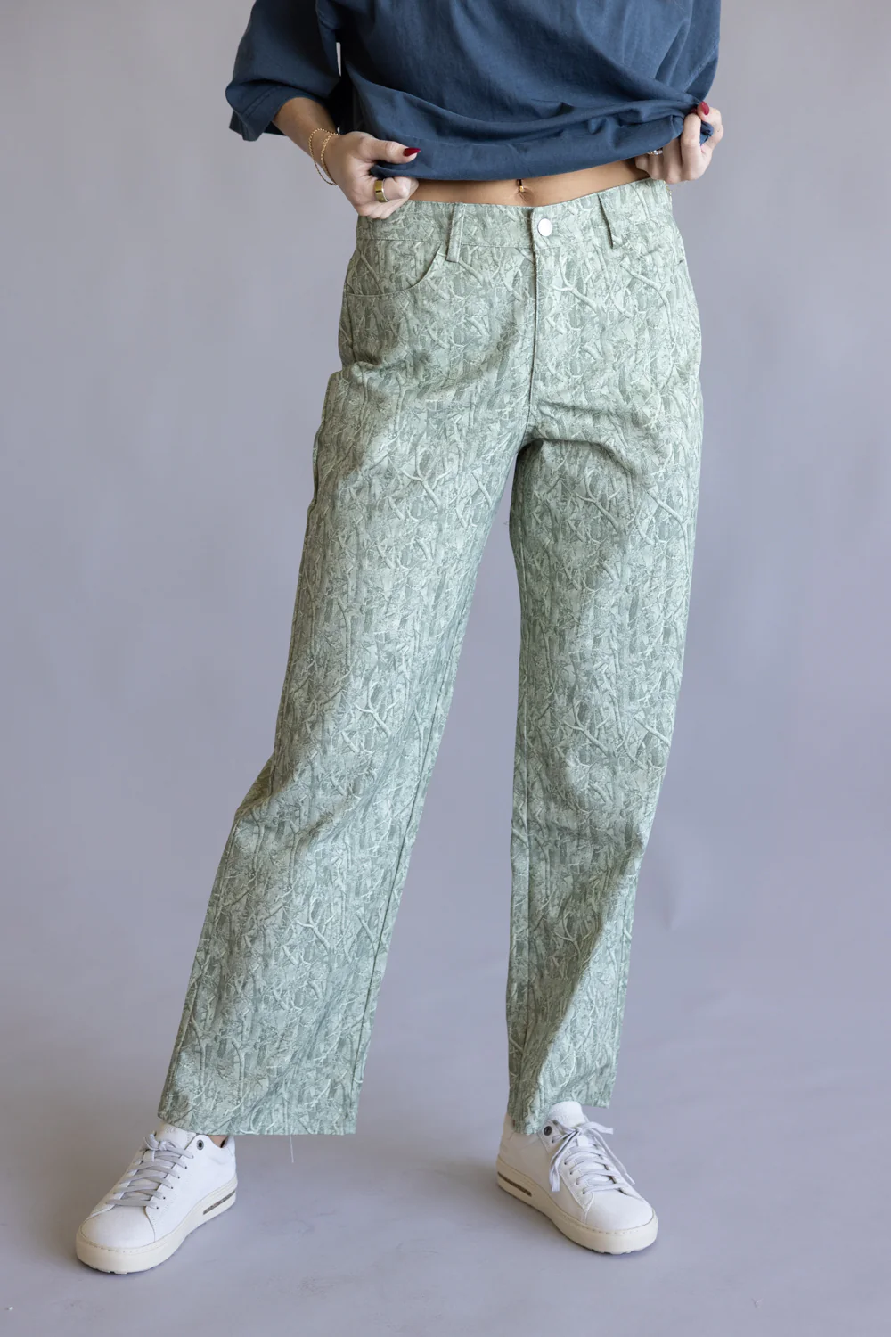 LeLis Mid-Rise Wide Leg Pants for Women in Sage Camo | IP5560-5-SAGECAMO - Image 3