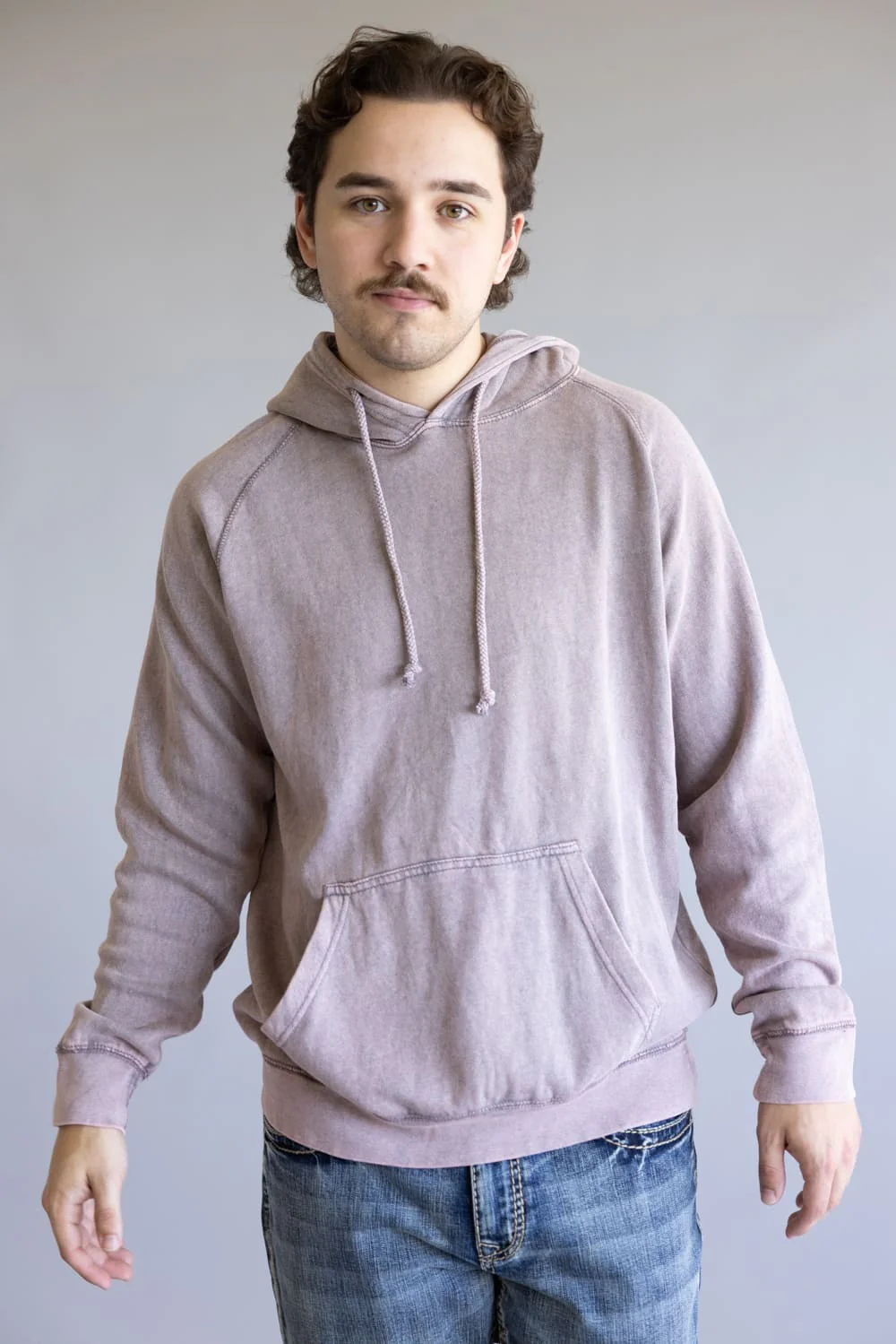 Unisex Mineral Wash Hoodie in Cedar  | 709MW-CEDAR - Image 2