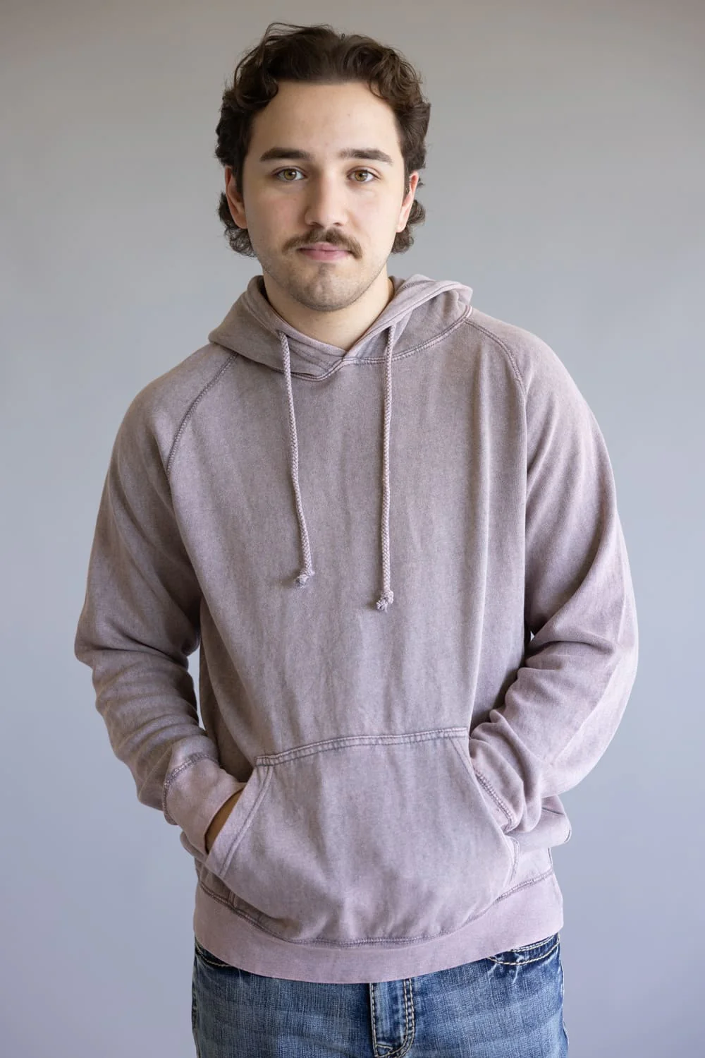 Unisex Mineral Wash Hoodie in Cedar  | 709MW-CEDAR - Image 5