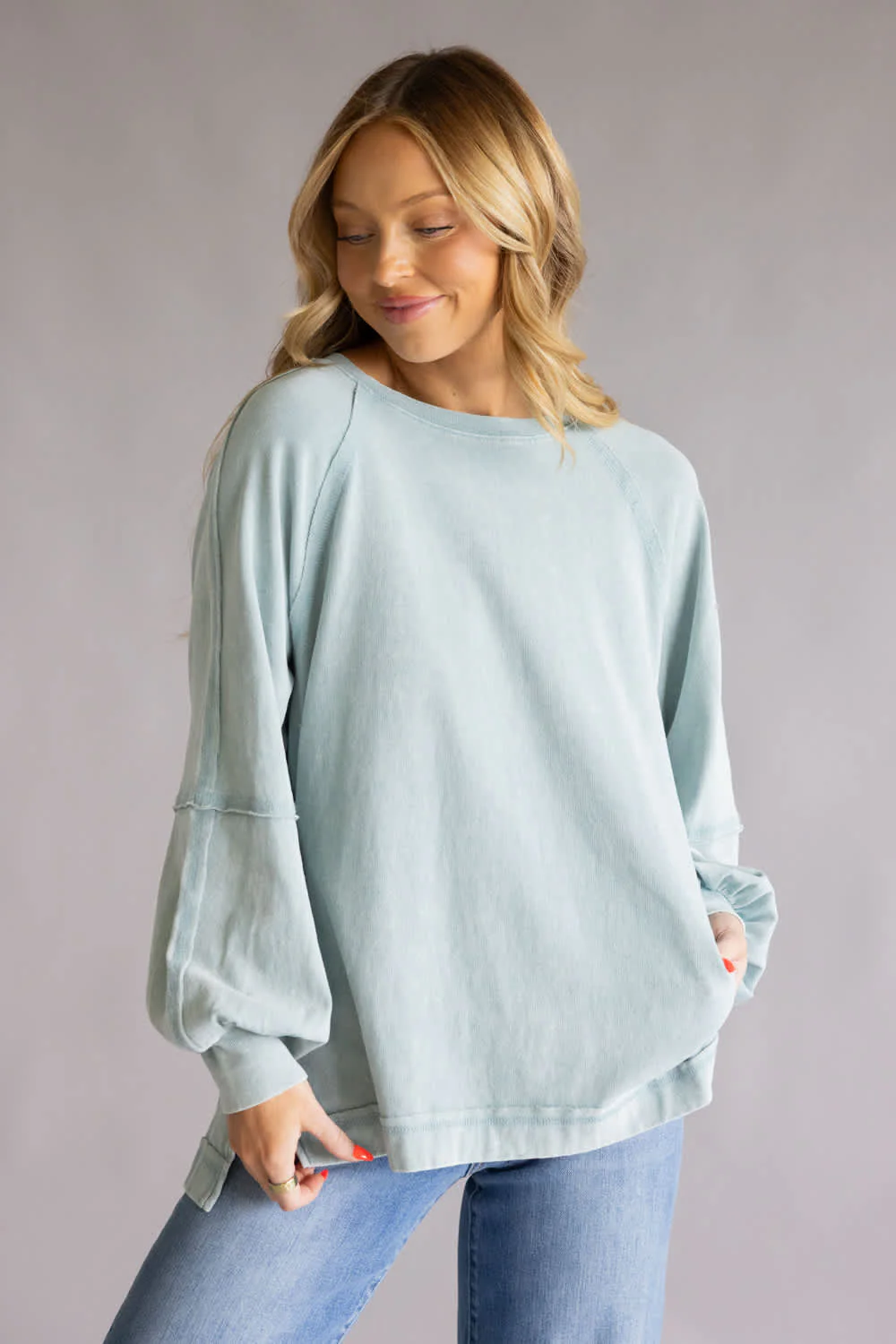 Mineral Wash Pullover for Women - Image 2