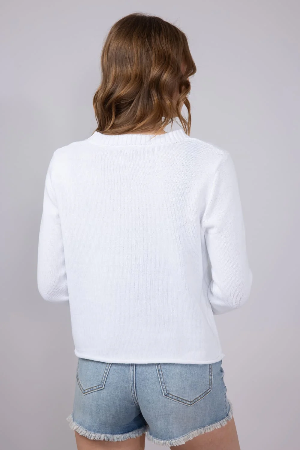 Miracle Anchor Lightweight Sweater for Women in Ivory | F2112-IVORY - Image 2