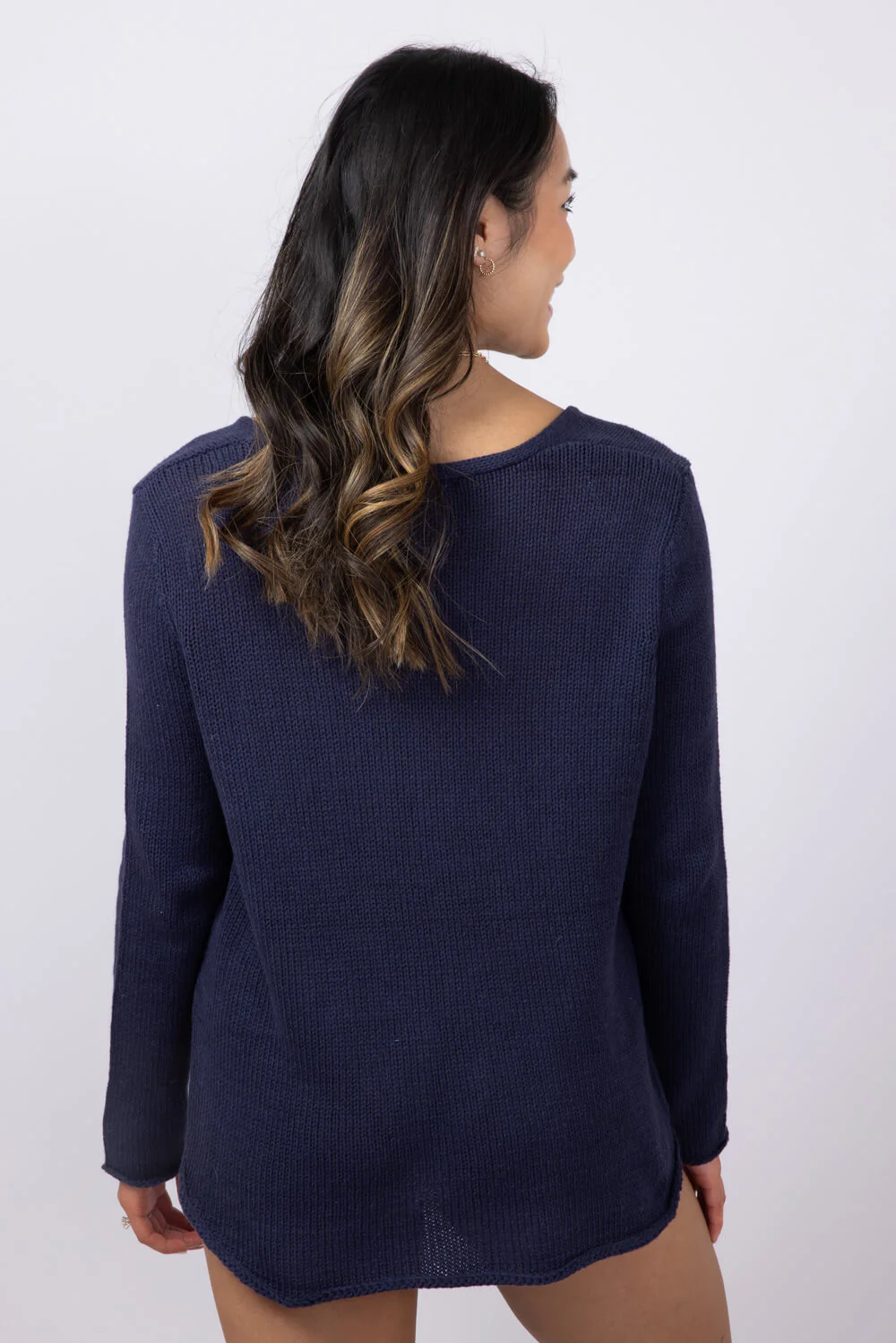 Miracle Beach Lightweight Sweater for Women in Navy | B2501-NAVY - Image 2