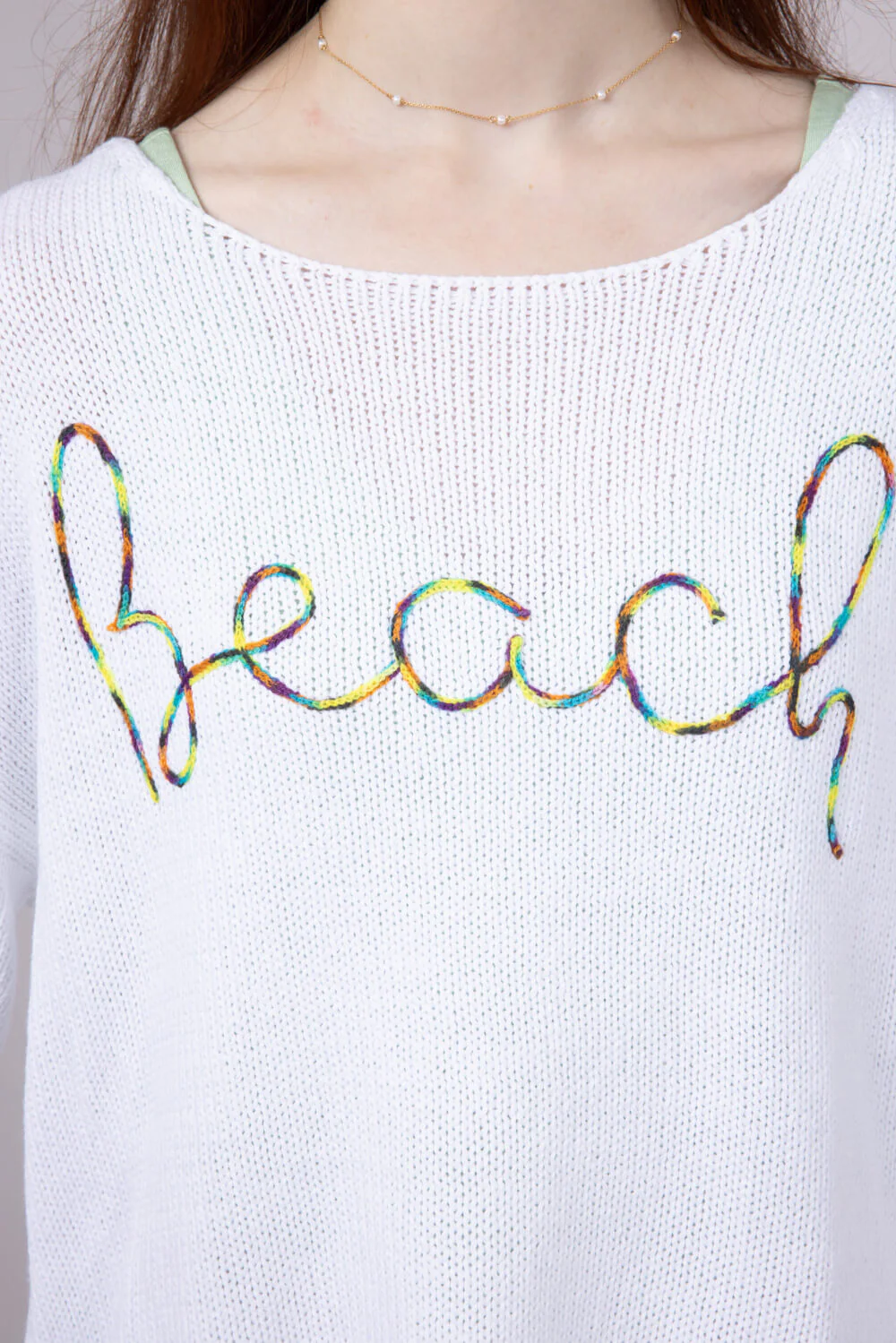 Miracle Beach Sweater for Women in White | F2127-WHITE - Image 3