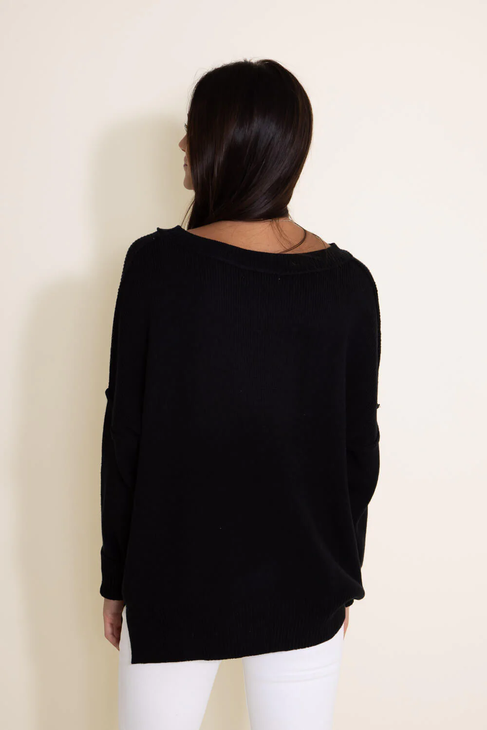 Miracle Knit American Flag Sweater for Women in Black | M8167-BLACK - Image 3