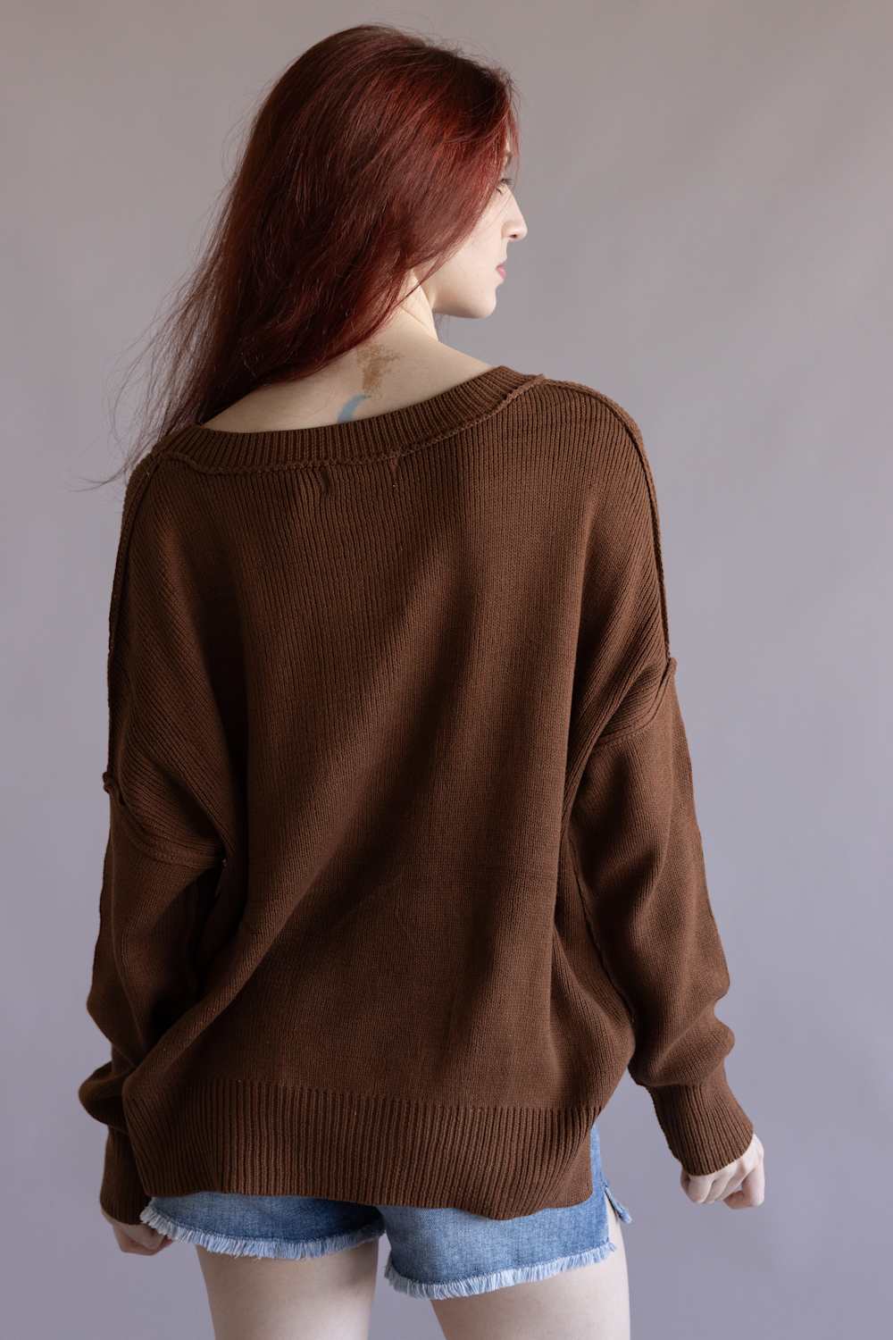 Miracle Knit American Flag Sweater for Women in Camel | M8167-CAMEL - Image 3