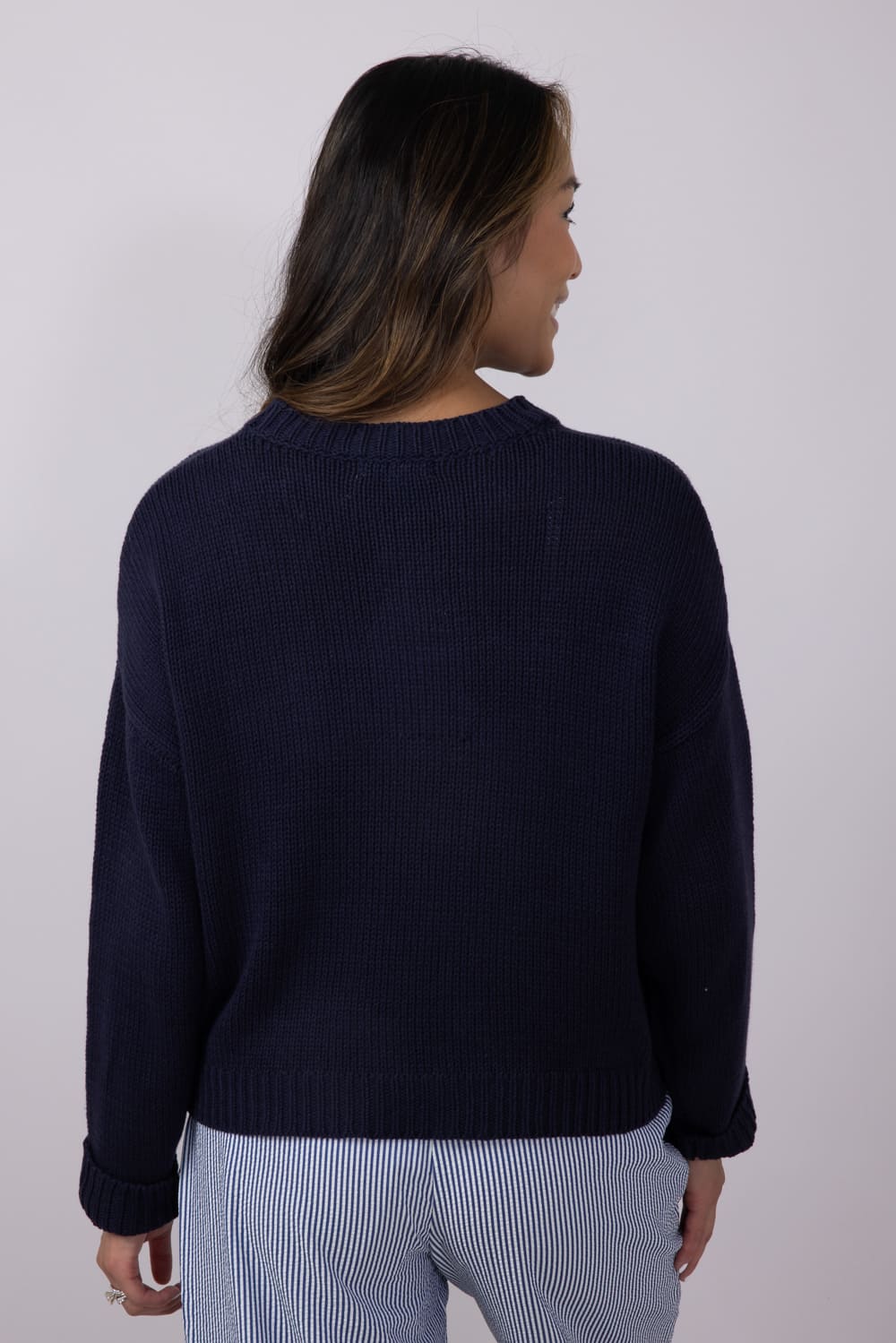 Miracle Lobster Sweater for Women in Navy | W8403-NAVYRED - Image 2