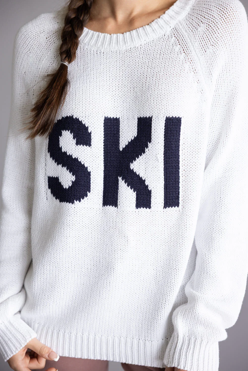 Miracle Ski Sweater for Women in White | W8414-WHITENAVY - Image 2