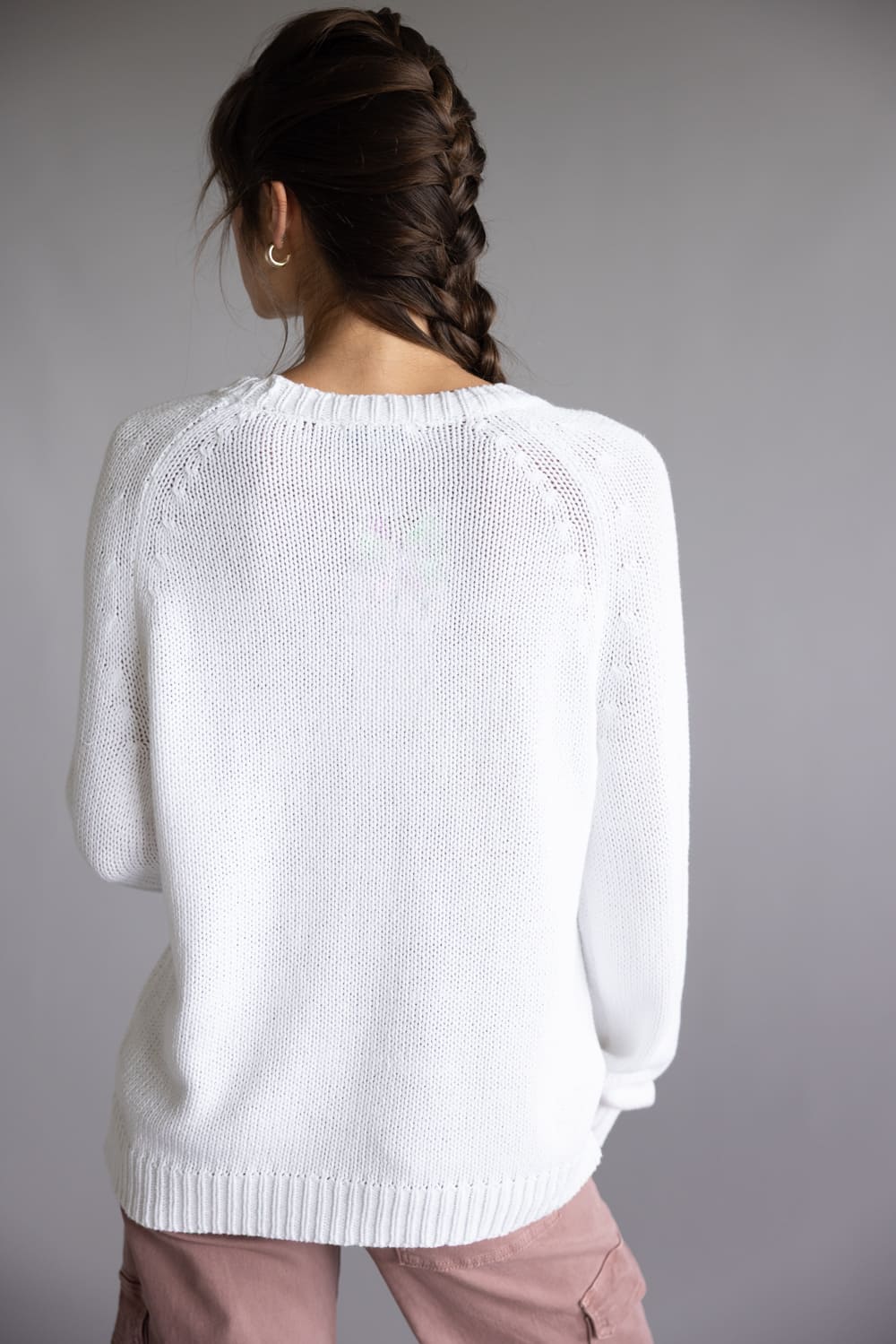 Miracle Ski Sweater for Women in White | W8414-WHITENAVY - Image 3
