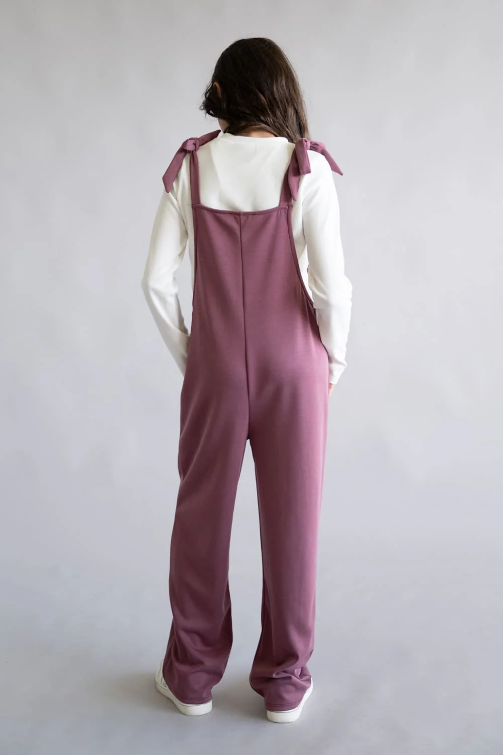 Moa Moa Overall Long Sleeve Tee Set for Girls in Mulberry | MDC101CG-MCU-MULBERRY - Image 5