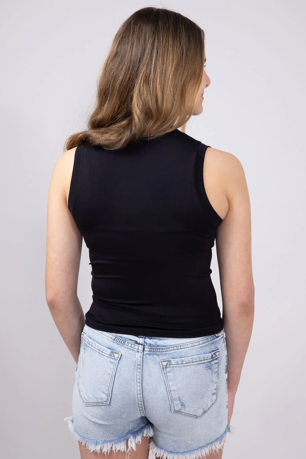 Moa Moa Seamless Tank Top for Girls in Black | ITD799G-SEM-BLACK - Image 4