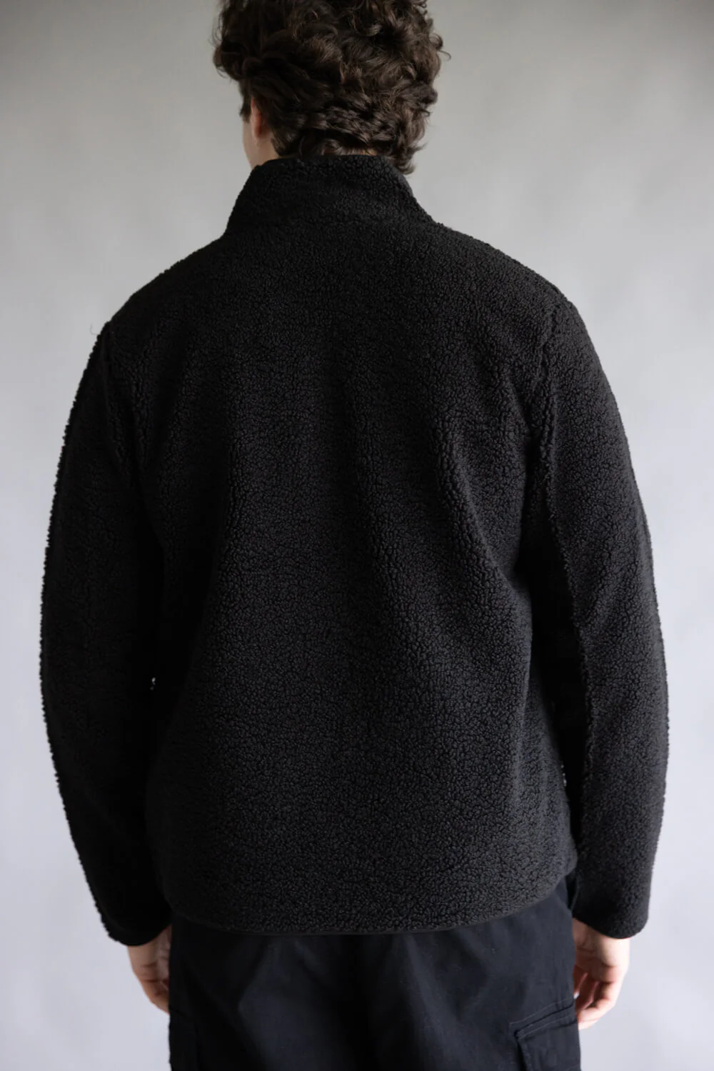 Moritz Faux Shearling Jacket for Men in Black | P416675-BLACK - Image 2