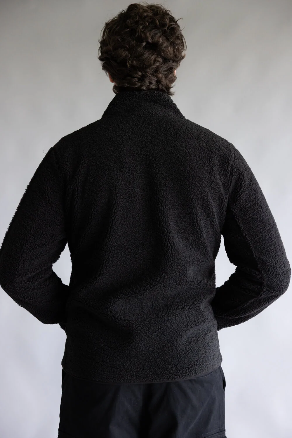Moritz Faux Shearling Jacket for Men in Black | P416675-BLACK - Image 5