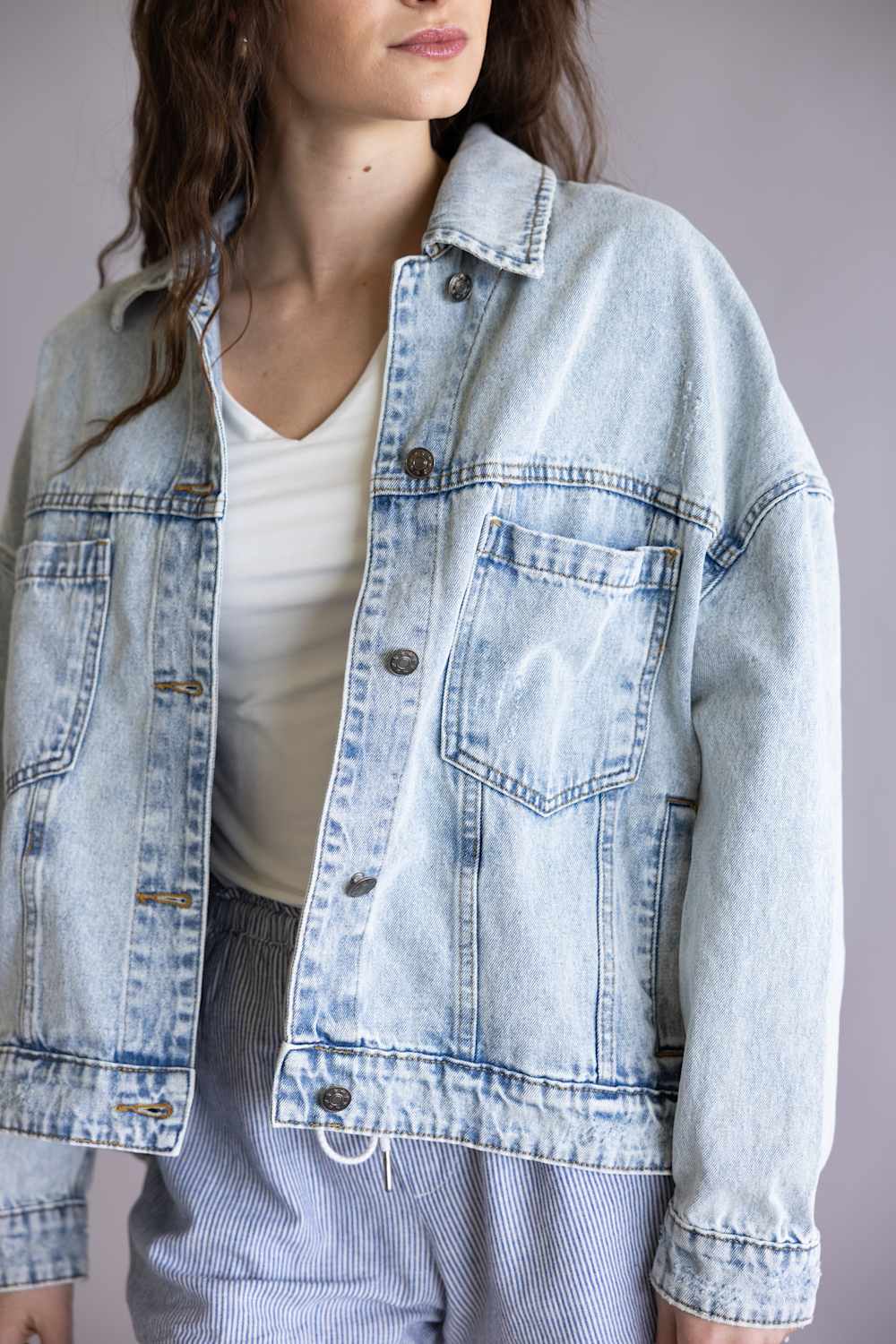 Mustard Seed Denim Jacket for Women | DS0548-LTDENIM - Image 2