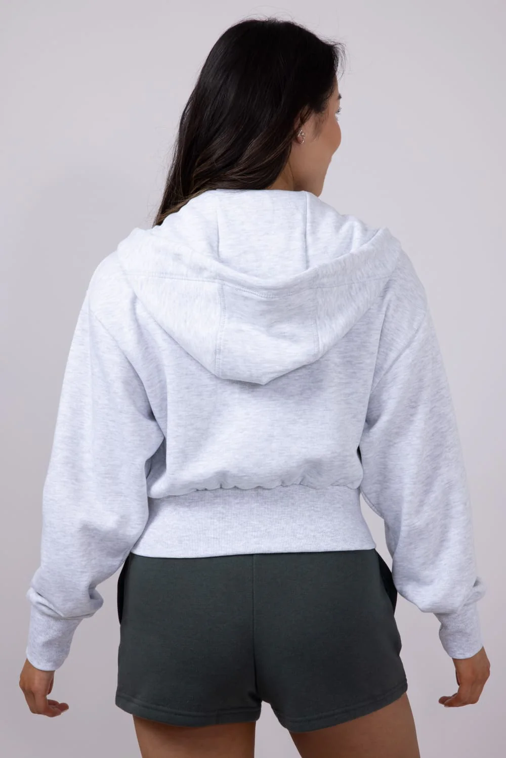 1897 Active Michigan Embroidered Full Zip Hoodie for Women in Grey | GK082-MI-ICEGREY - Image 4