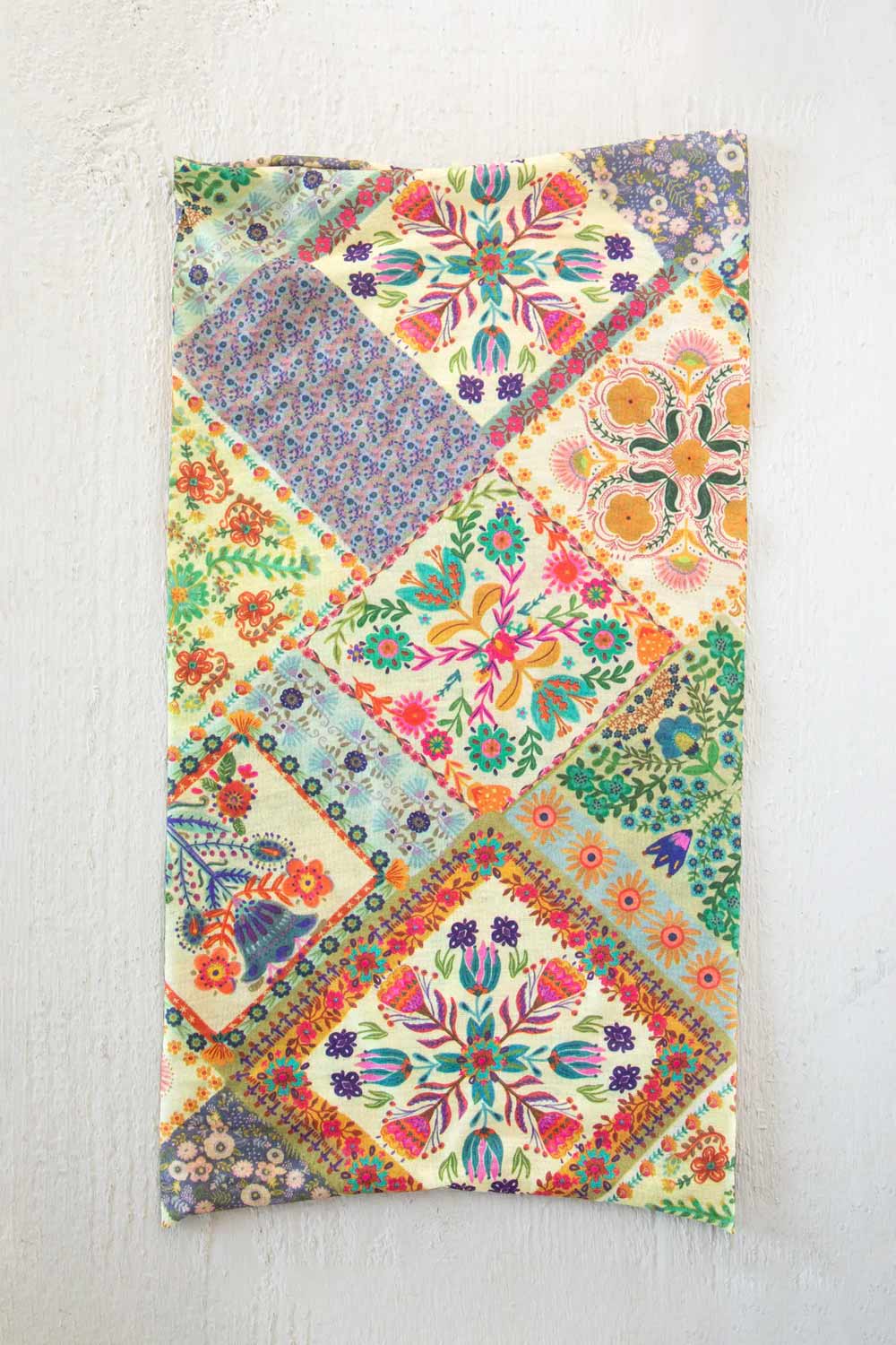 Natural Life Full Boho Bandeau Headband in Mandala Patchwork Cream | BBW000180 - Image 7